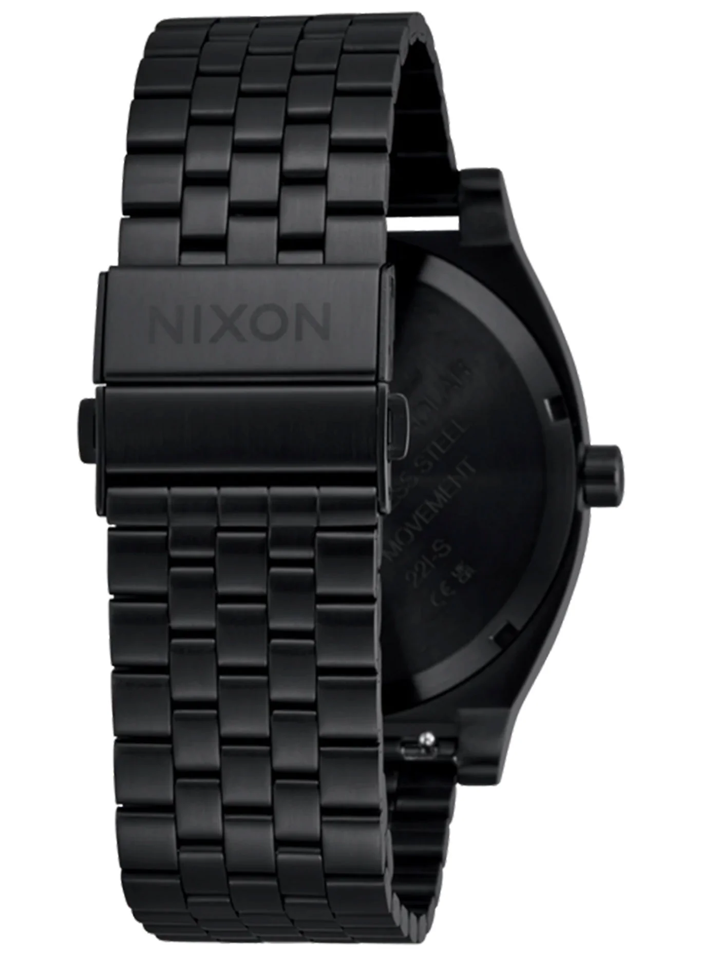 Time Teller Solar All Black/White Watch - Image 4