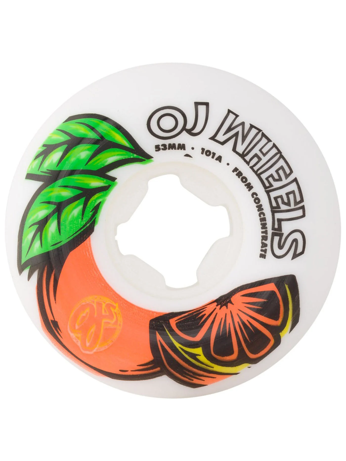 From Concentrate White/Orange 52mm Skateboard Wheels