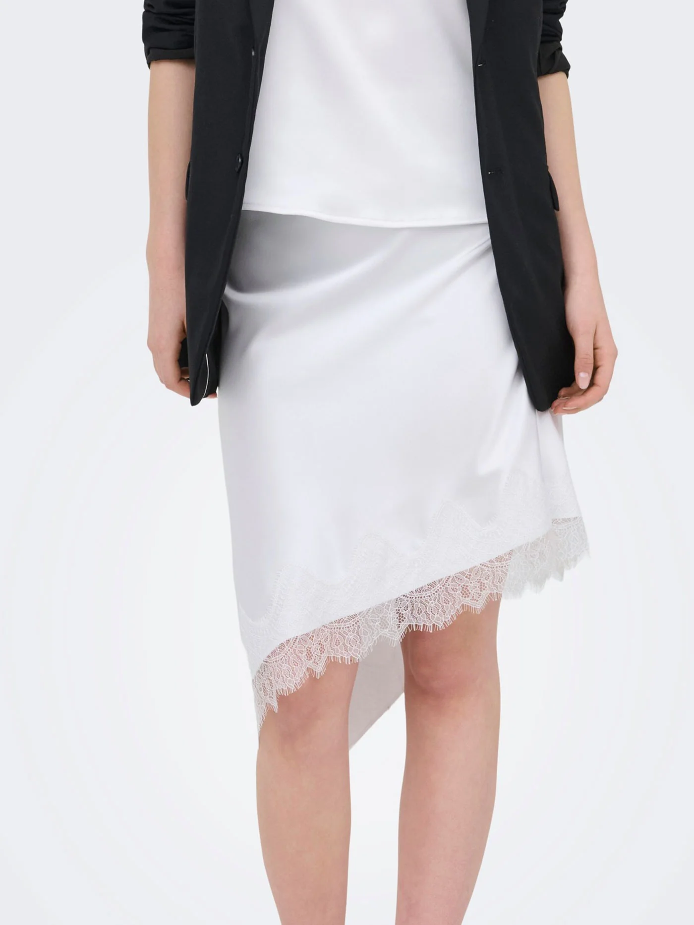 Faraya Satin Lace Skirt
