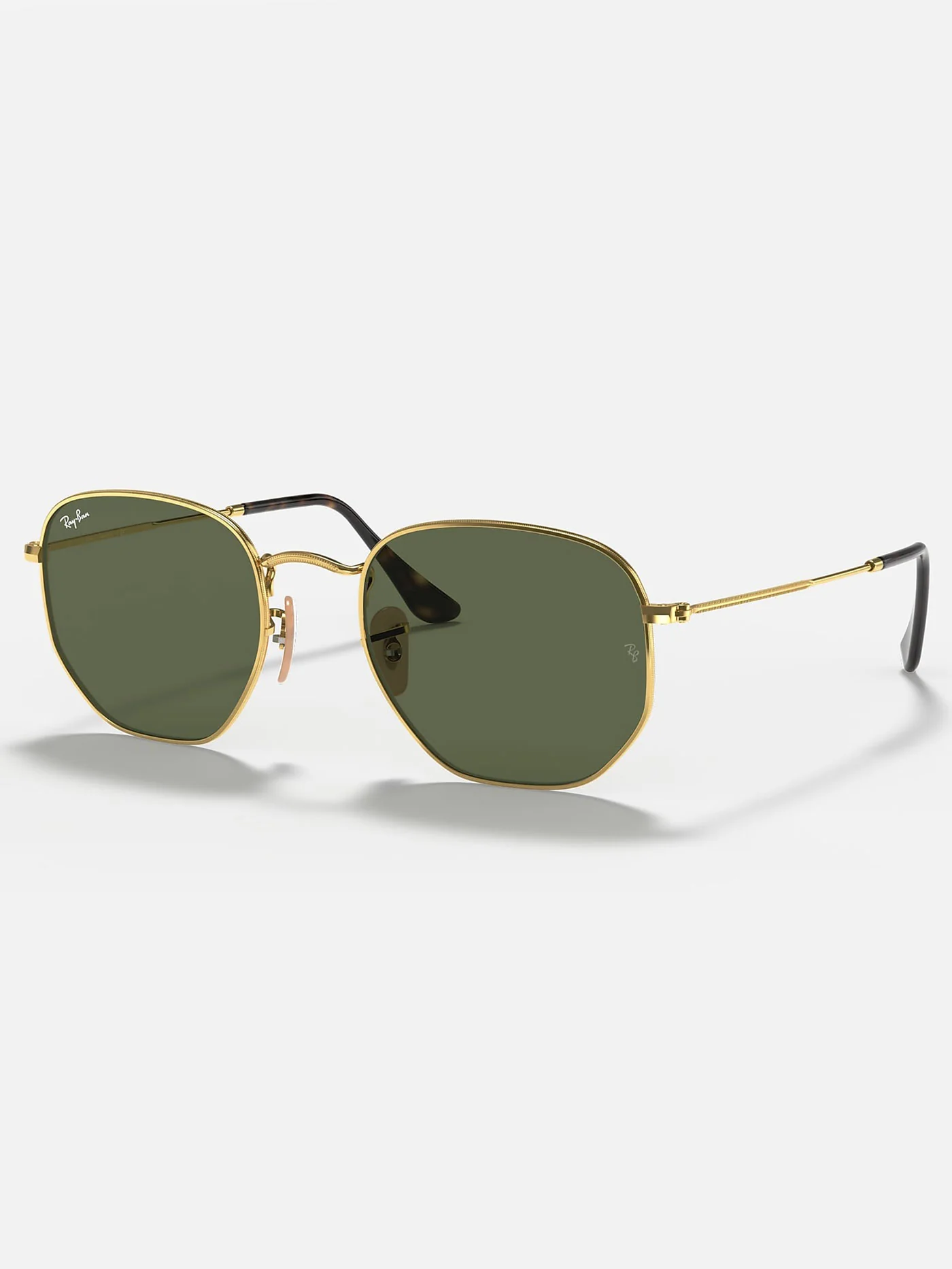 Hexagonal Gold/G-15 Green Sunglasses