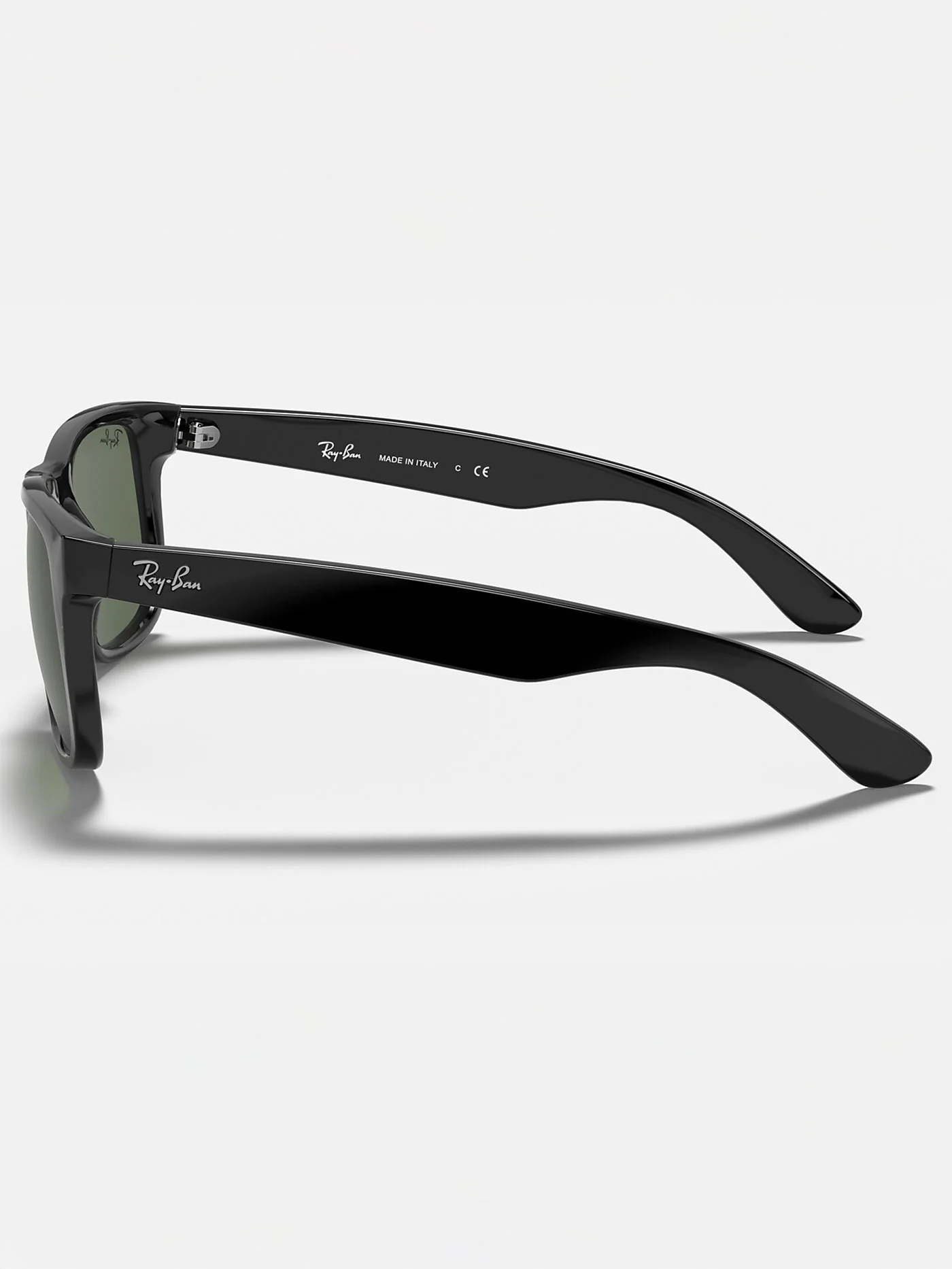 Justin Polished Black/Dark Green Sunglasses - Image 2