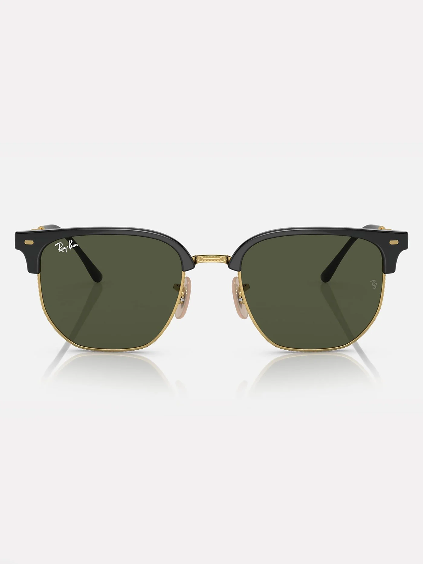 New Clubmaster Black On Gold/Green Sunglasses - Image 4