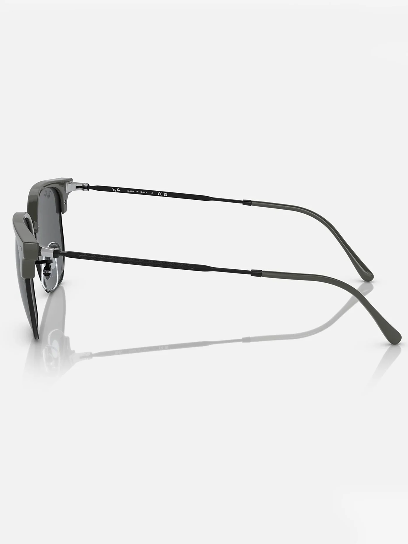 New Clubmaster Grey On Black/Dark Grey Sunglasses - Image 2