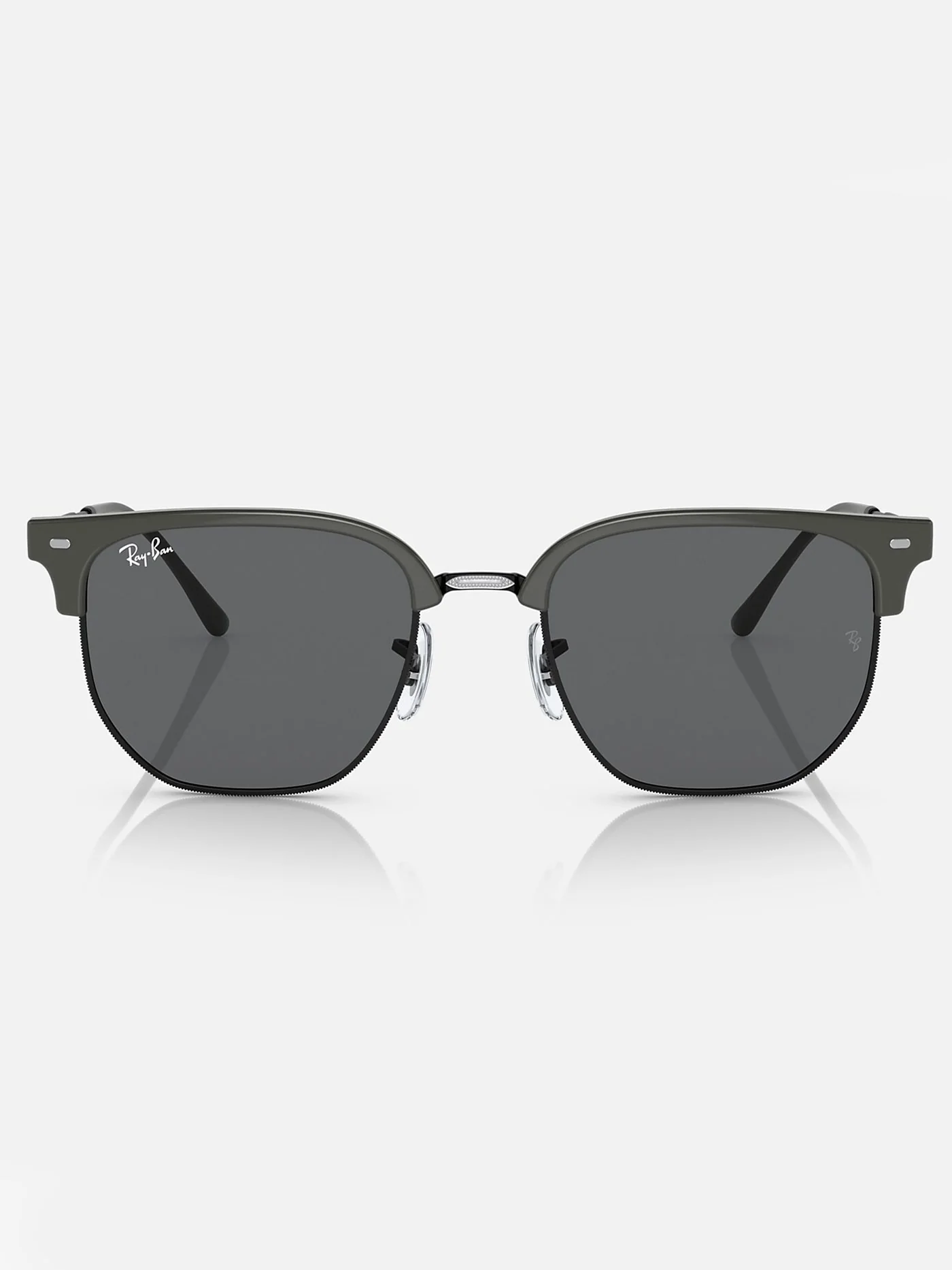 New Clubmaster Grey On Black/Dark Grey Sunglasses - Image 5