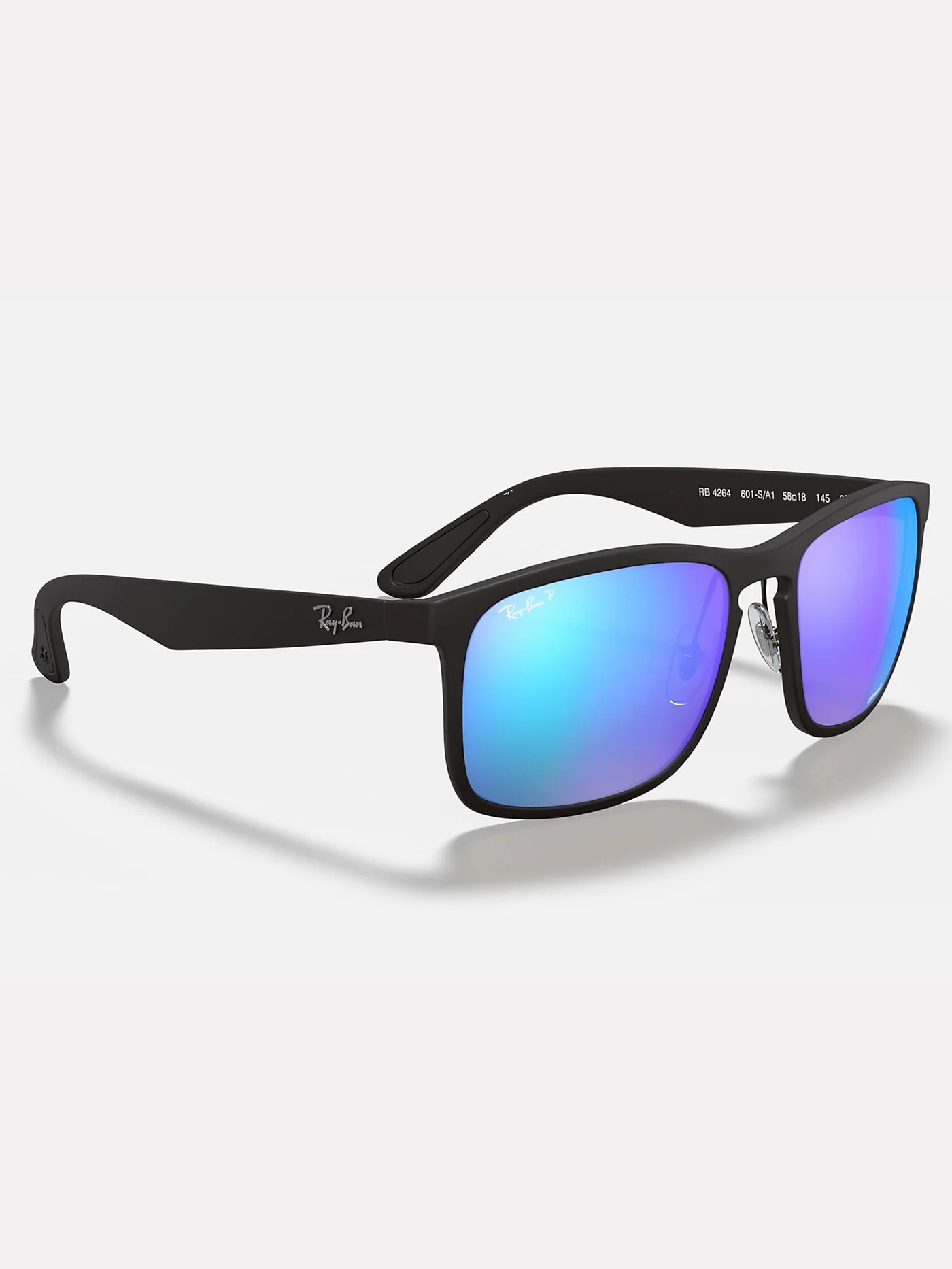 RB4264 Matte Black/Blue Mirror Polarized Sunglasses - Image 4