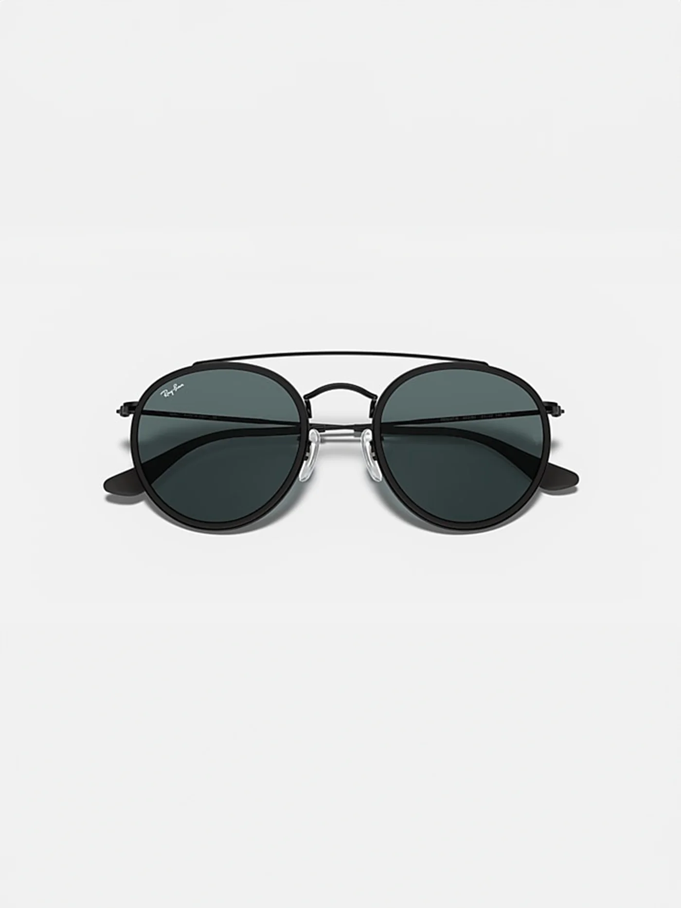 Round Double Ebridge Arista Gold/G-15 Green Sunglasses - Image 4