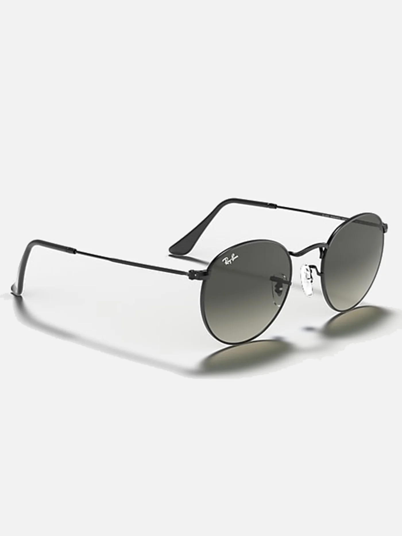 Round Metal Black/Grey Sunglasses - Image 4