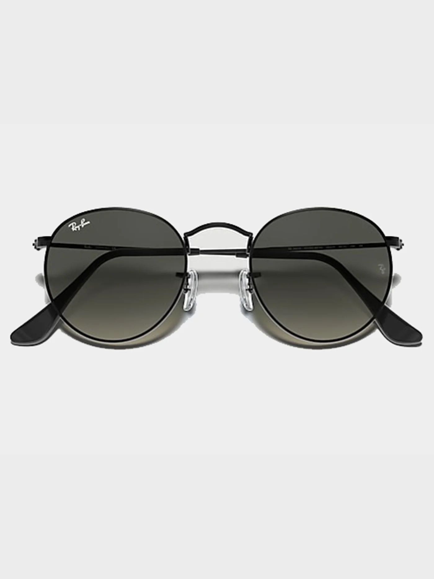 Round Metal Black/Grey Sunglasses - Image 6