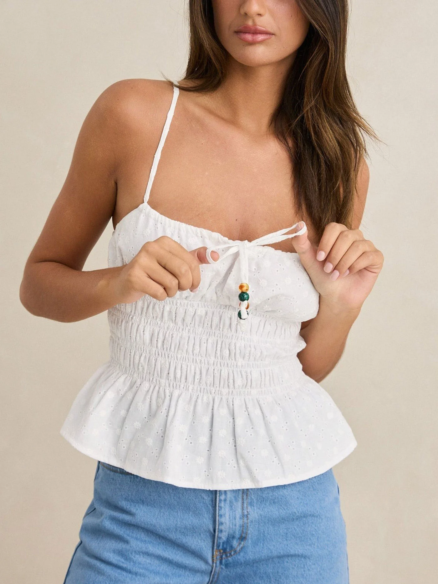 Gigi Tie Front Tank Top - Image 2