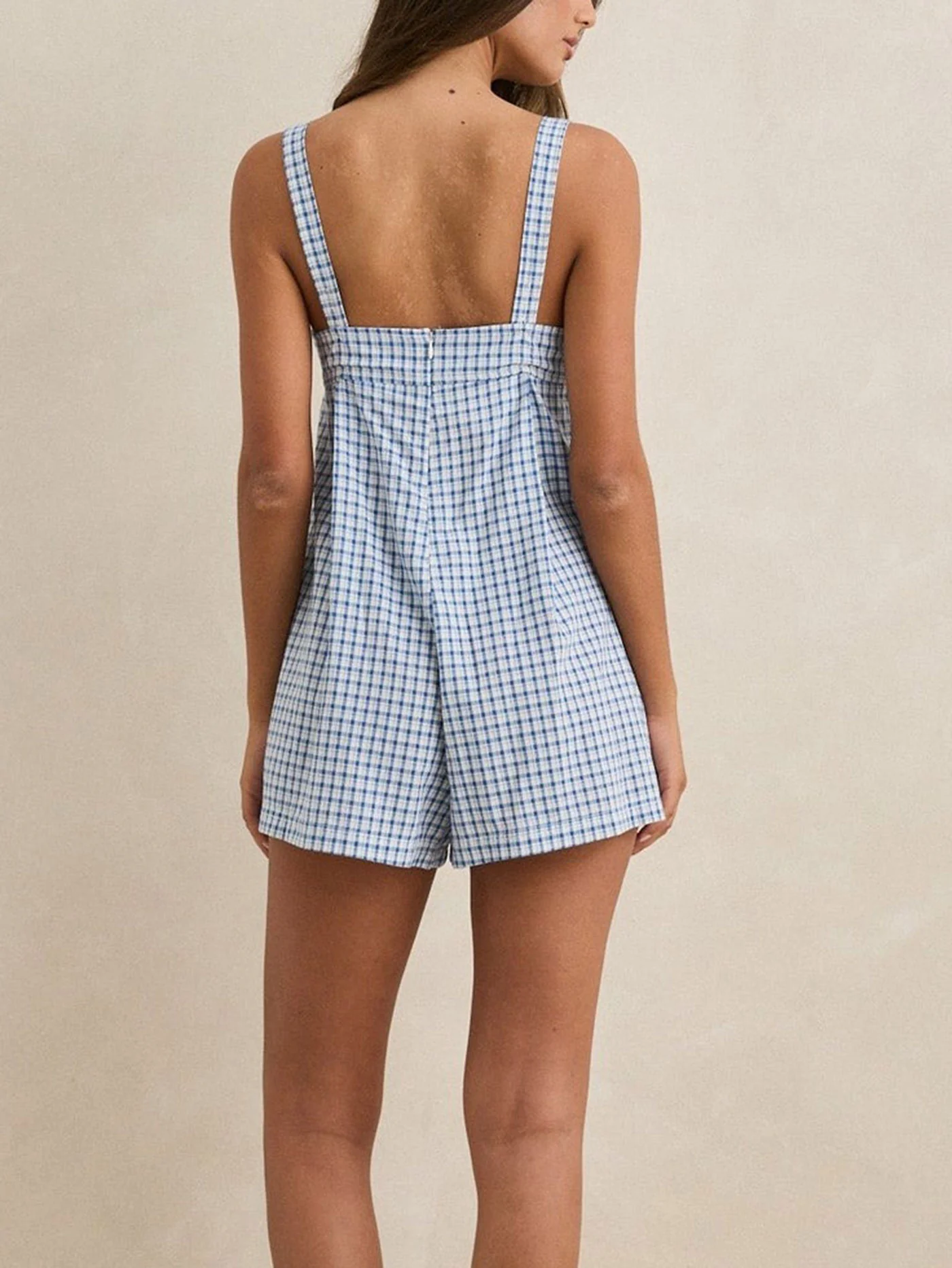 Lola Check Romper - Image 3
