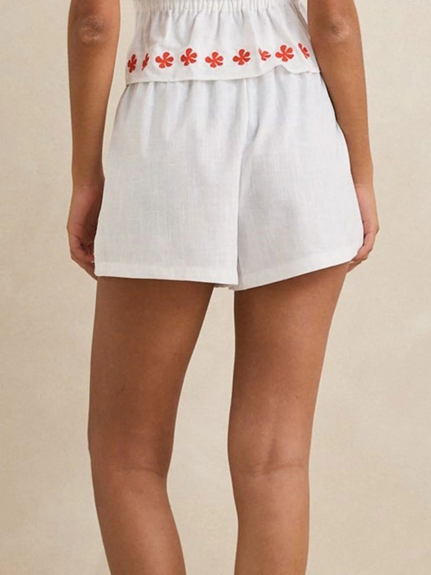 Melia Floral Embroidered Shorts - Image 3