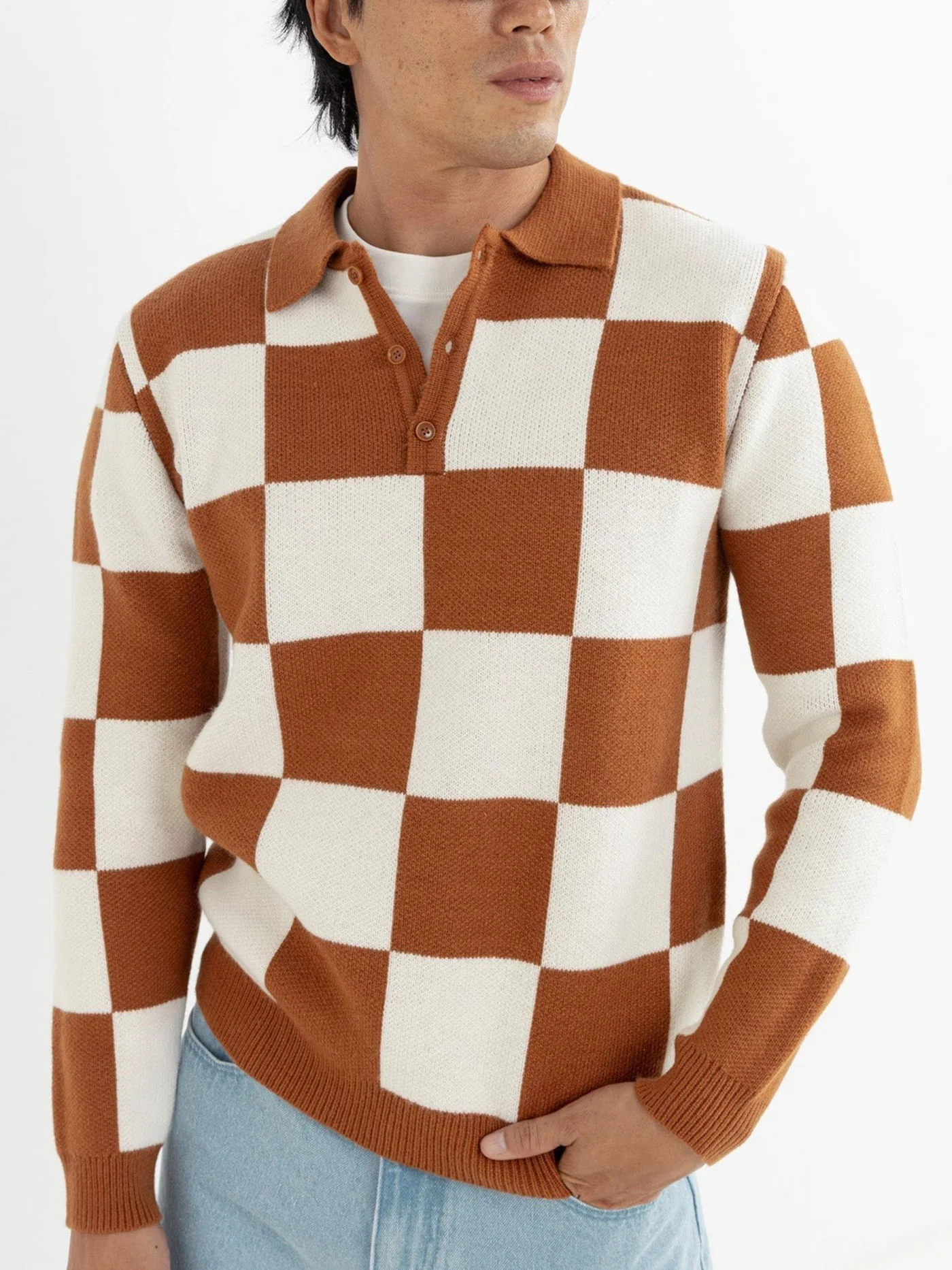 Rhumba Check Polo Sweater