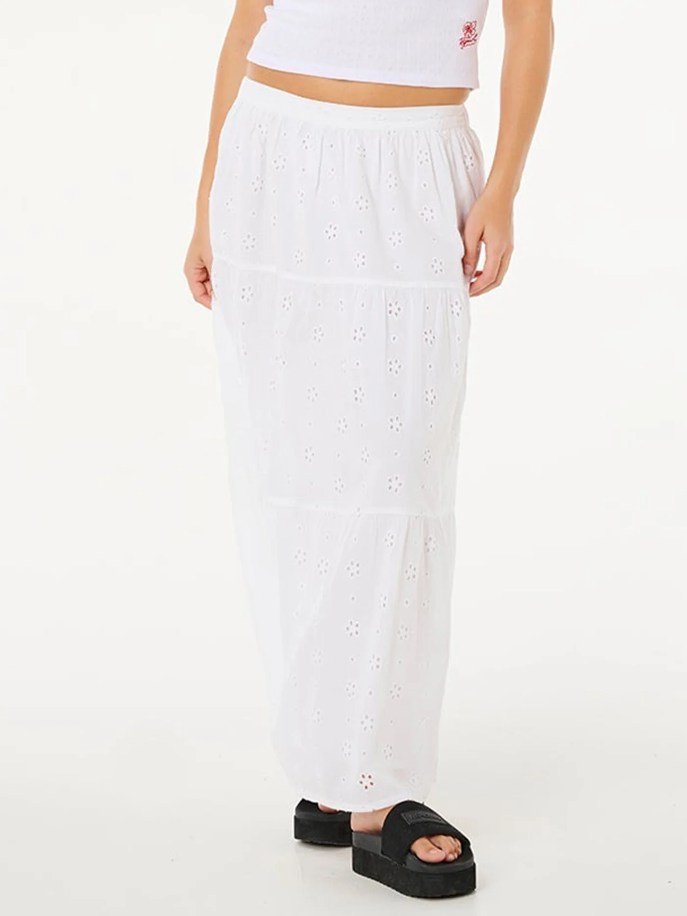 Oasis Broderie Maxi Skirt