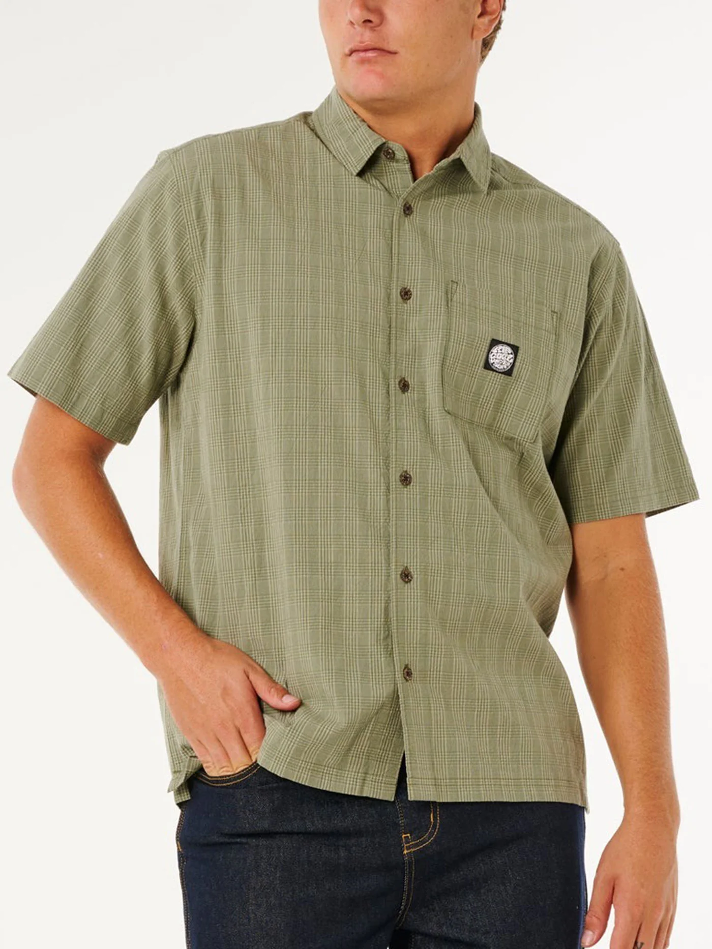 Premium Surf Check Short Sleeve Buttondown Shirt