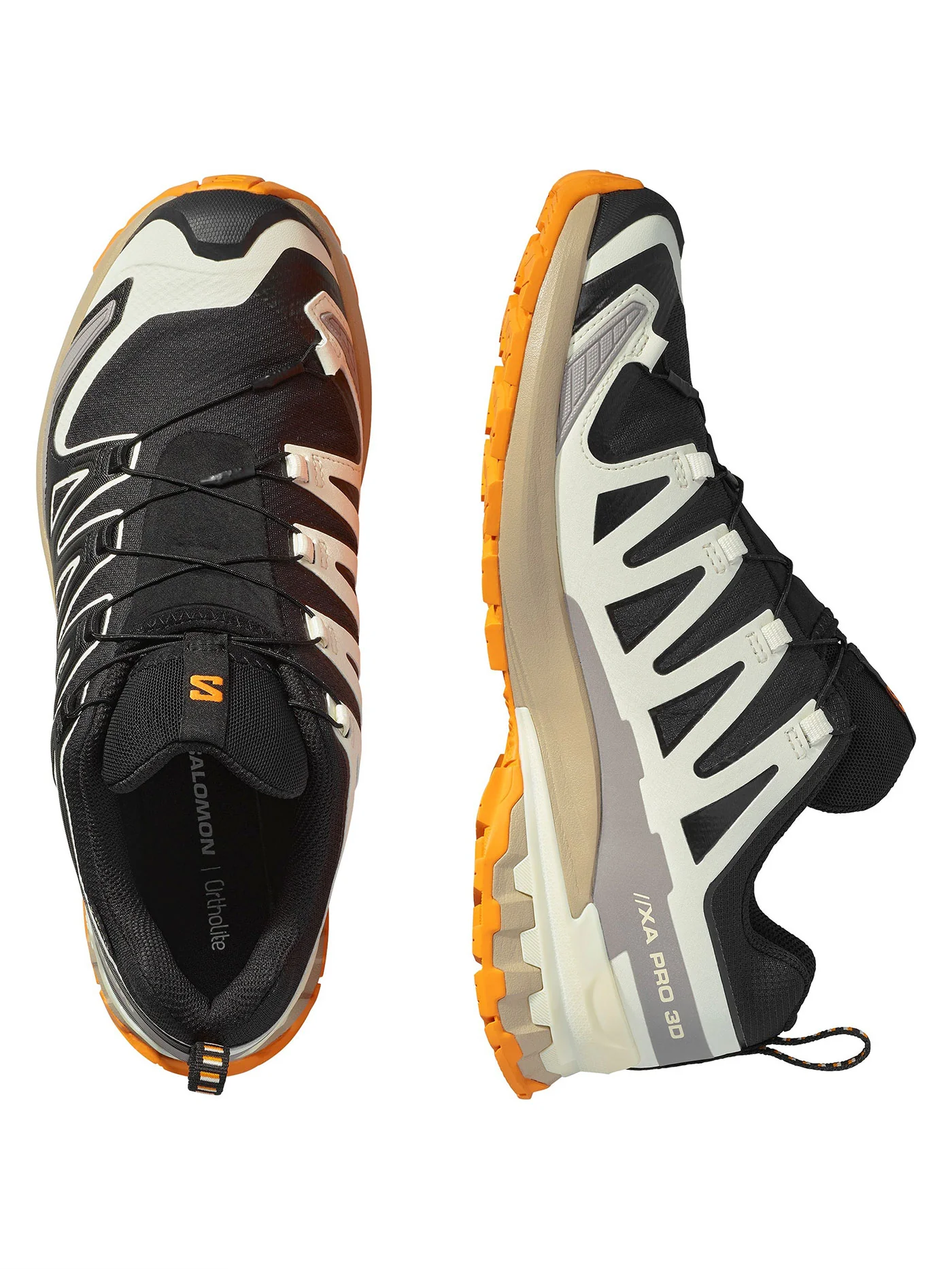 XA Pro 3D V9 GTX Black/Vanilla Ice/Curcuma Shoes - Image 4