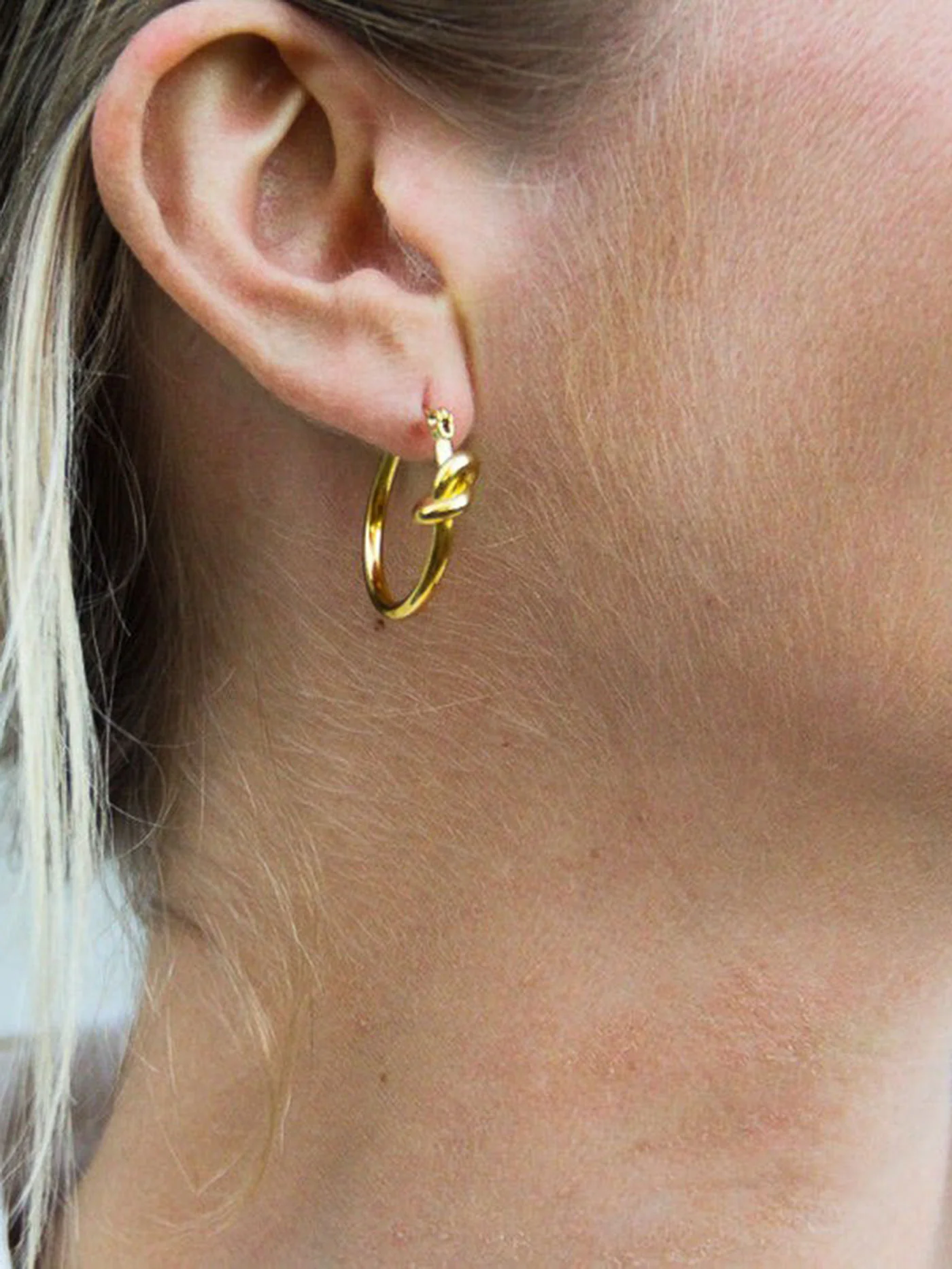 Knot Hoops Earrings - Image 2