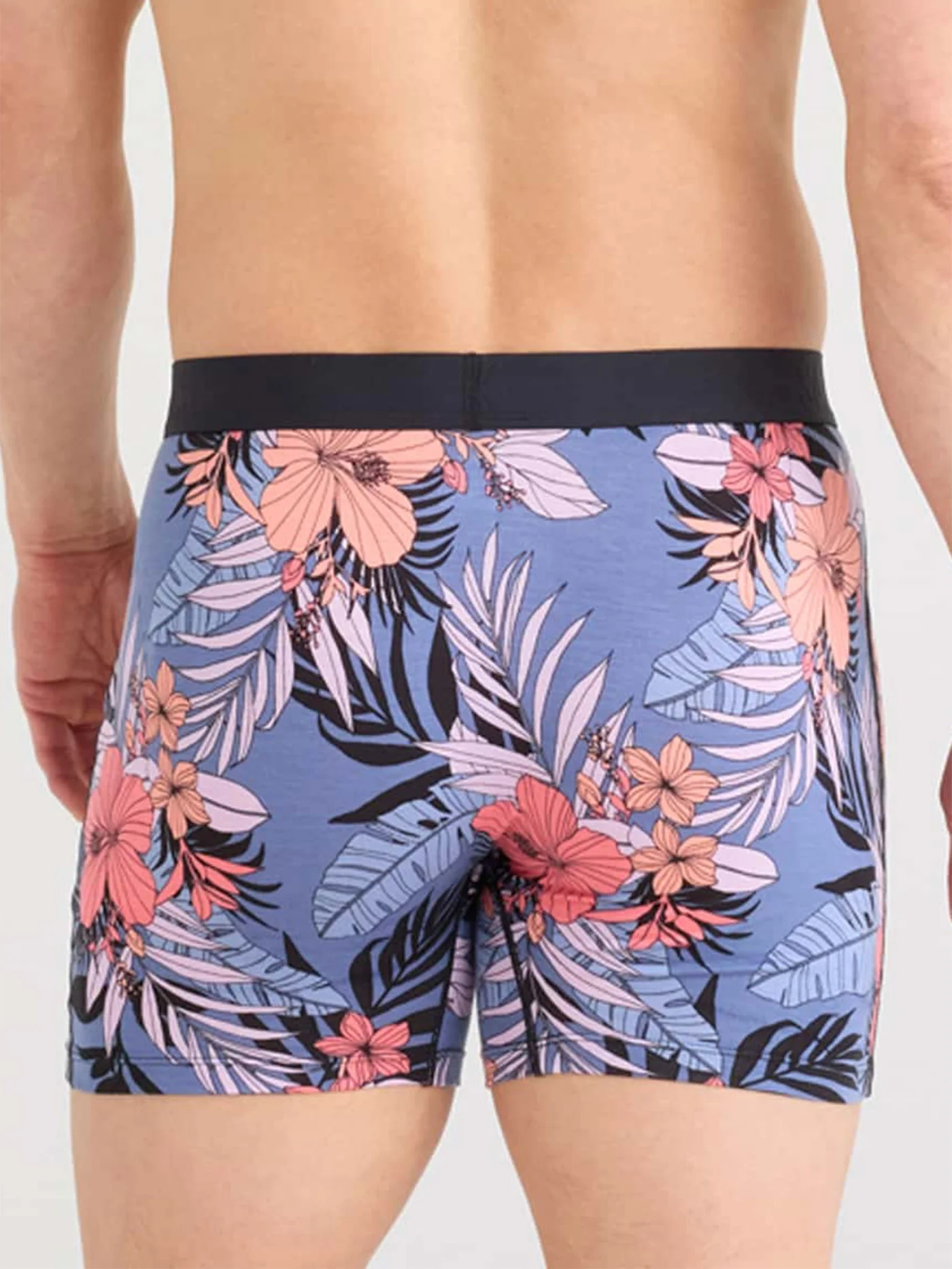 Ultra Super Soft Hibiscus Jungle Blue Boxer - Image 3