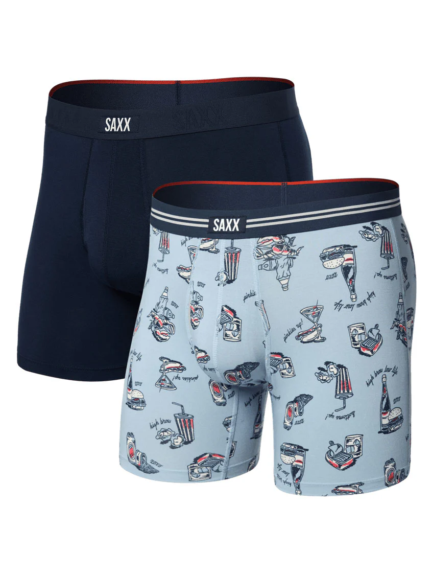 Vibe Xtra Soft Comfort High Brow Low Life/Navy 2 pack Boxer
