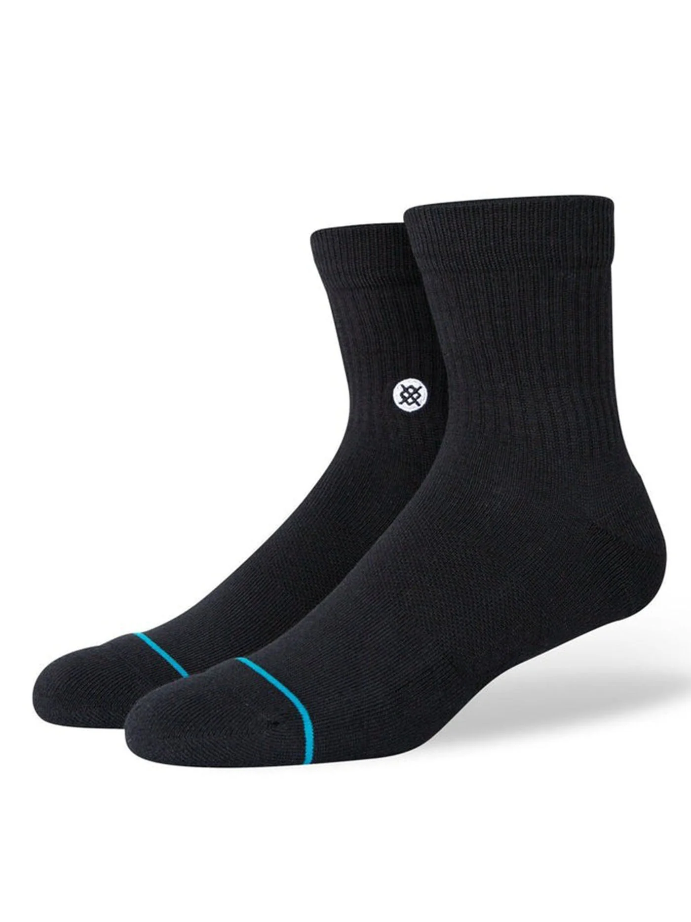 Icon Quarter Black 3 Pack Socks