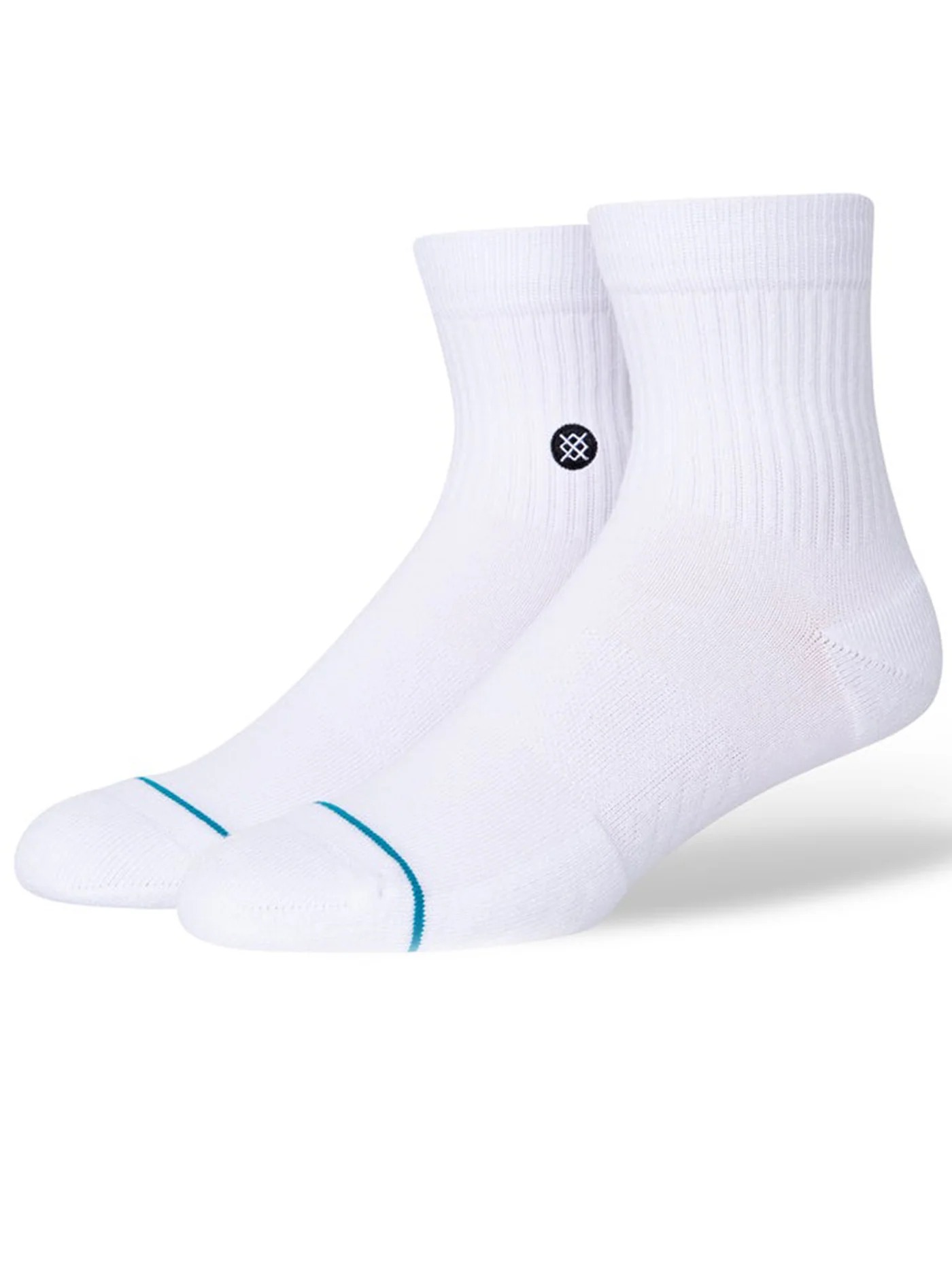 Icon Quarter White Socks