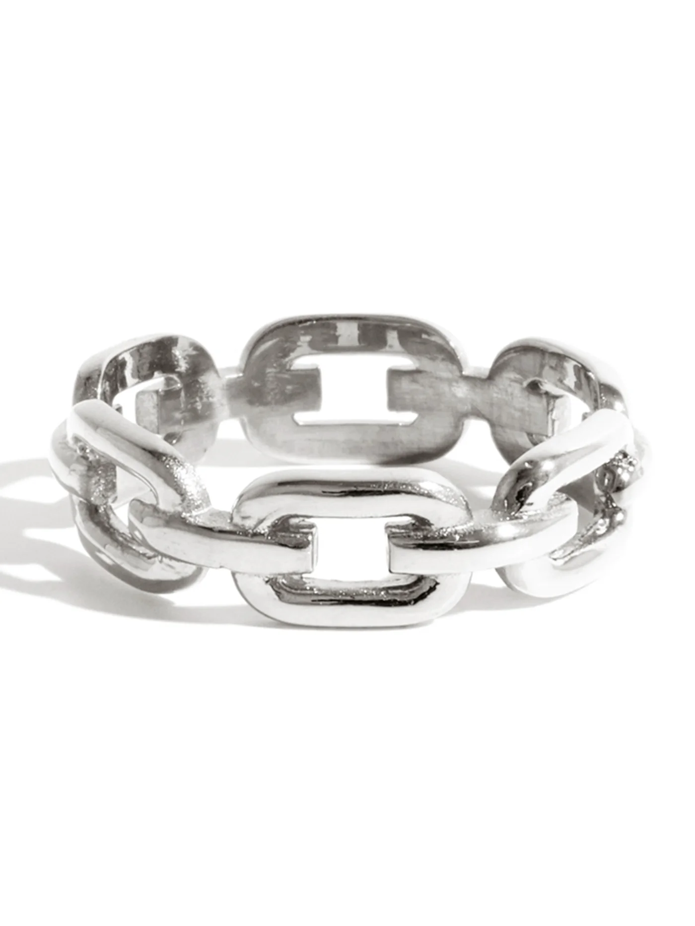 Link Chain Ring In Silver