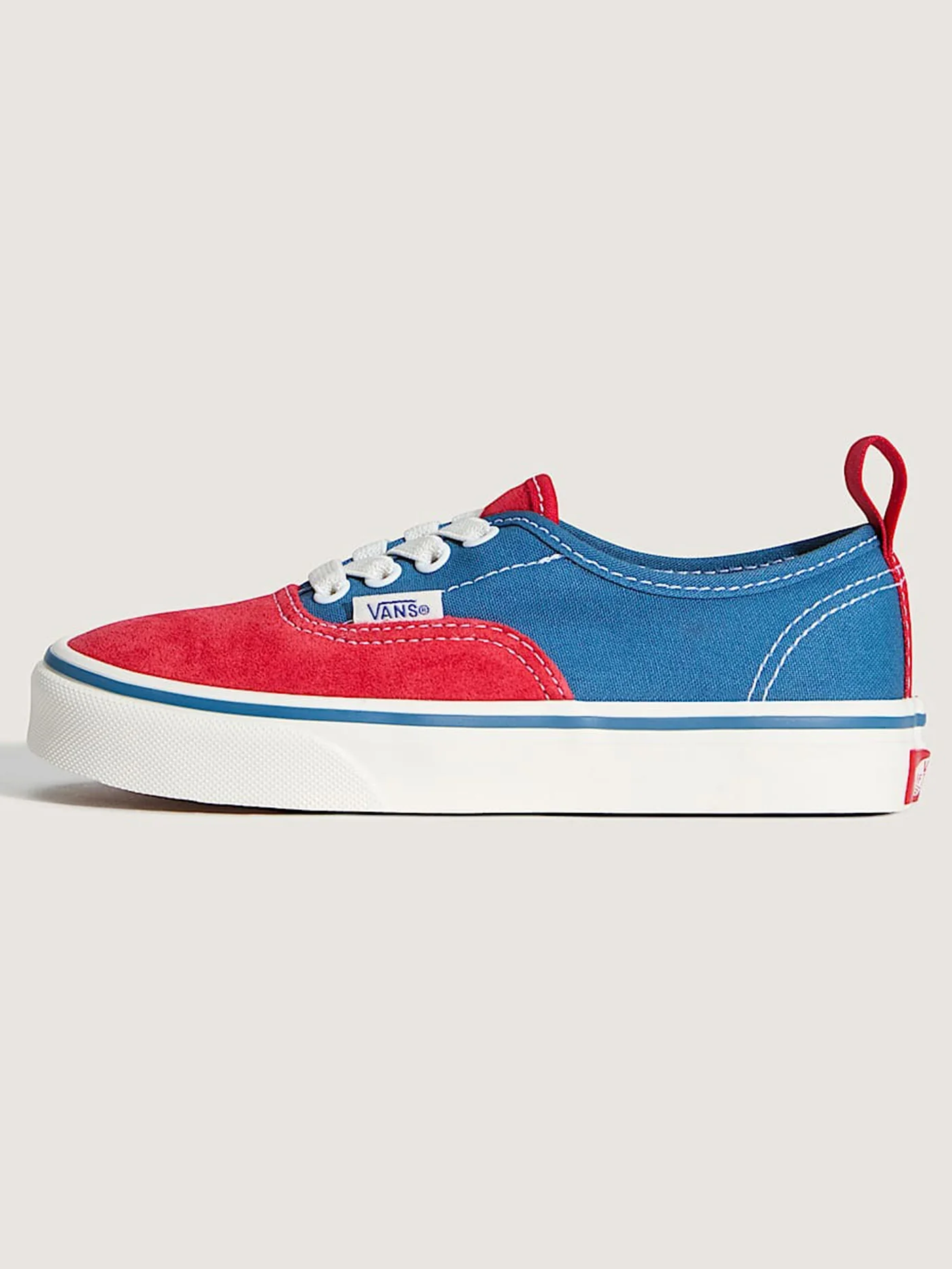 Authentic Elastic Lace Primary Racing Red Shoes (Kids 2-14)