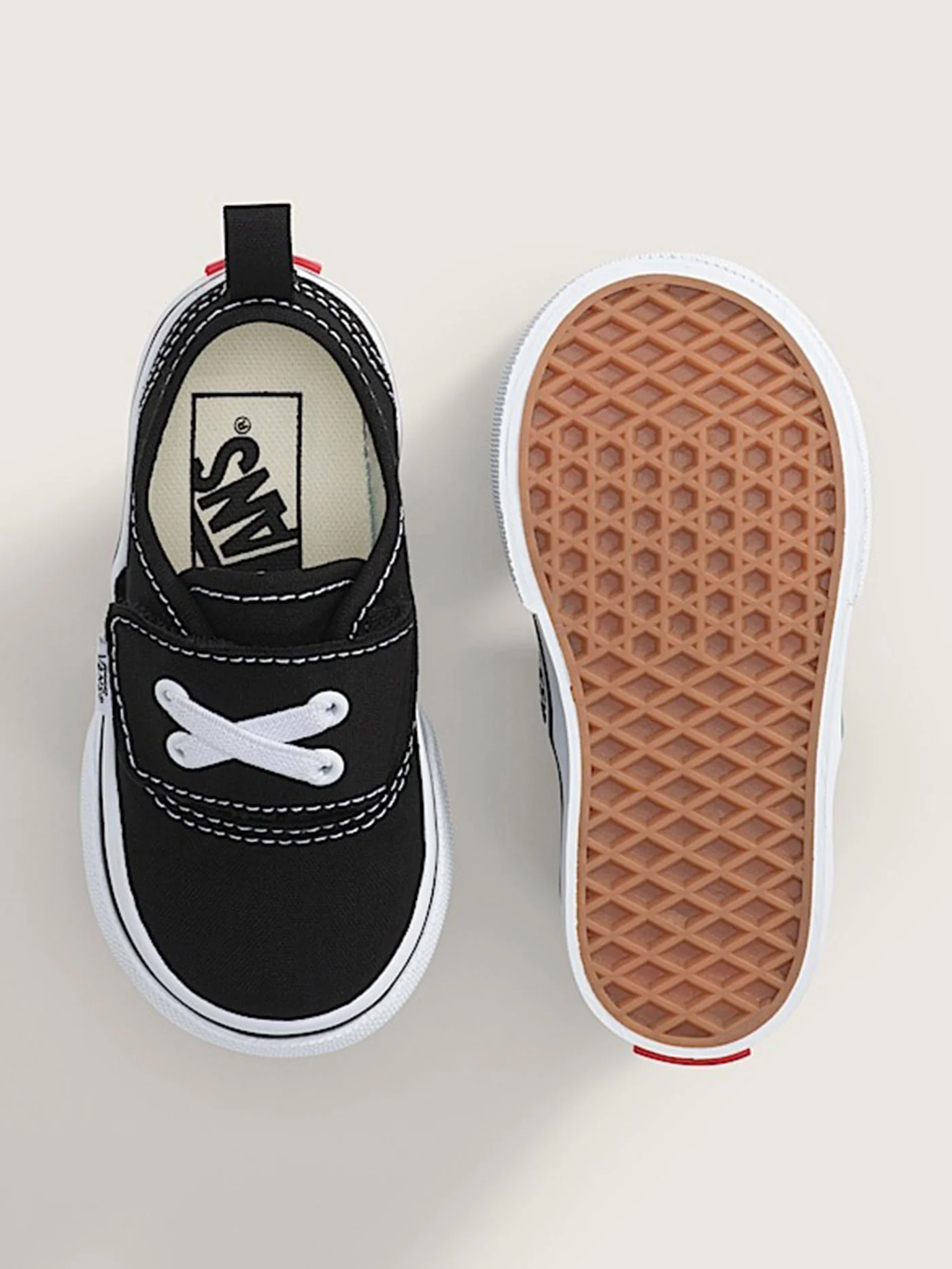 Authentic Elastic V Black Shoes (Kids 0-7) - Image 4