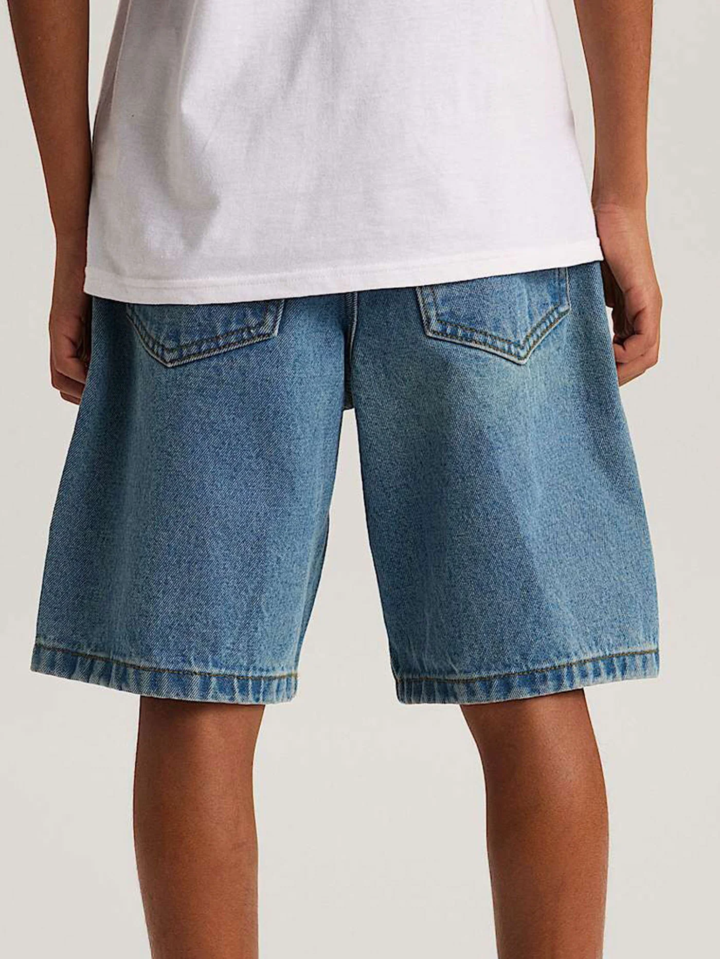 Check-5 Baggy Denim Shorts (Youth 7-14) - Image 2