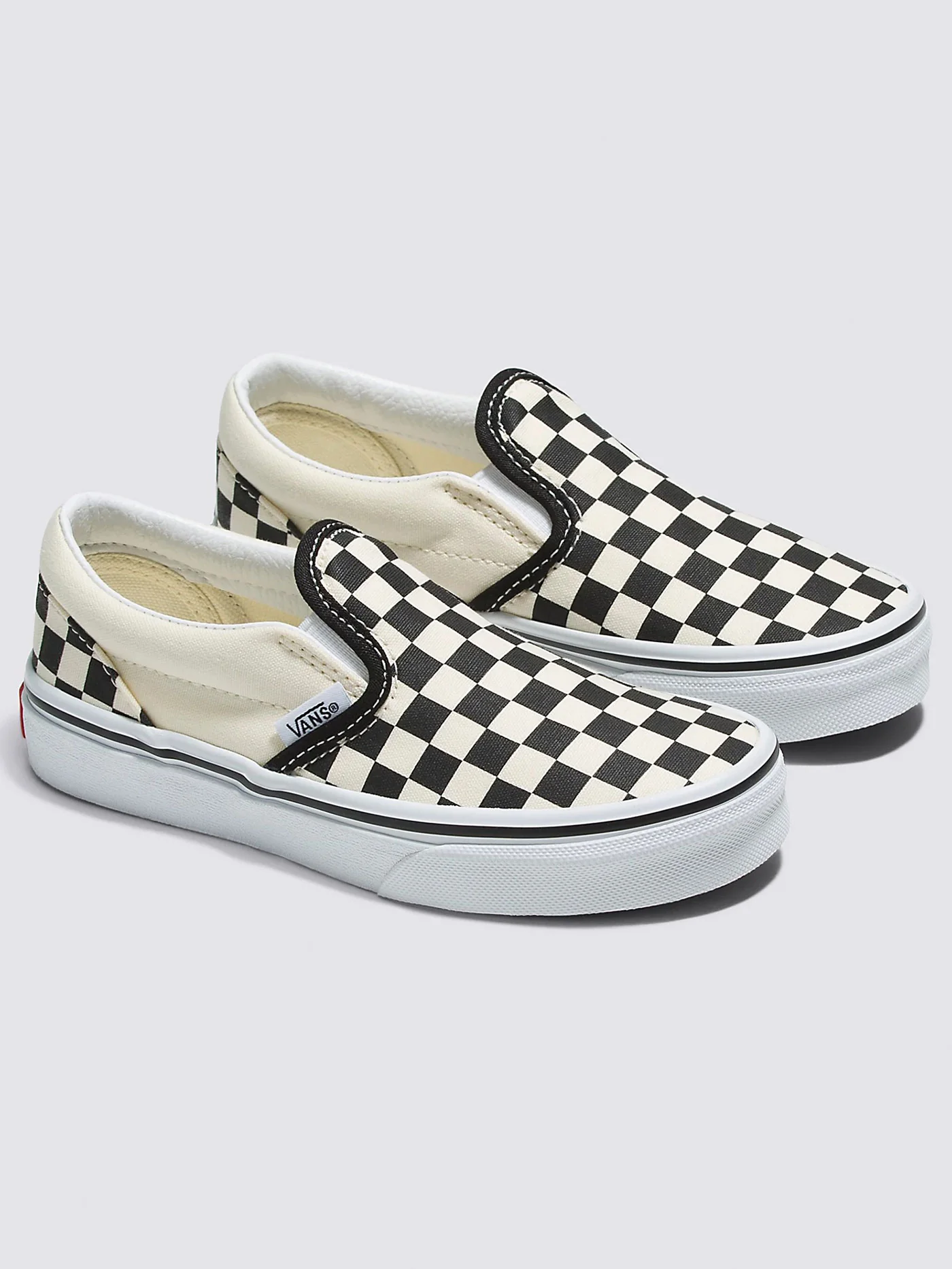 Classic Slip-On Checkerboard Black/White Shoes (Kids) - Image 2