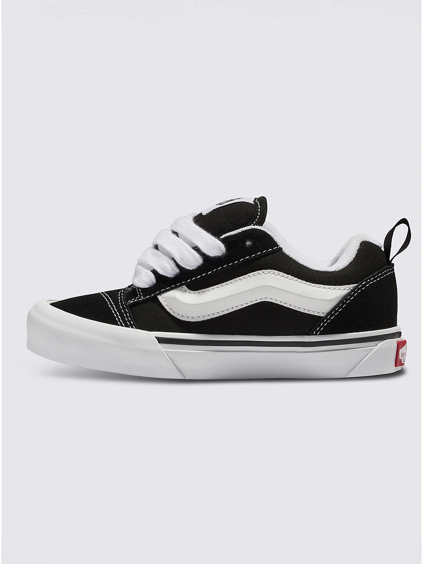 Knu Skool Black/True White Shoes (Kids)