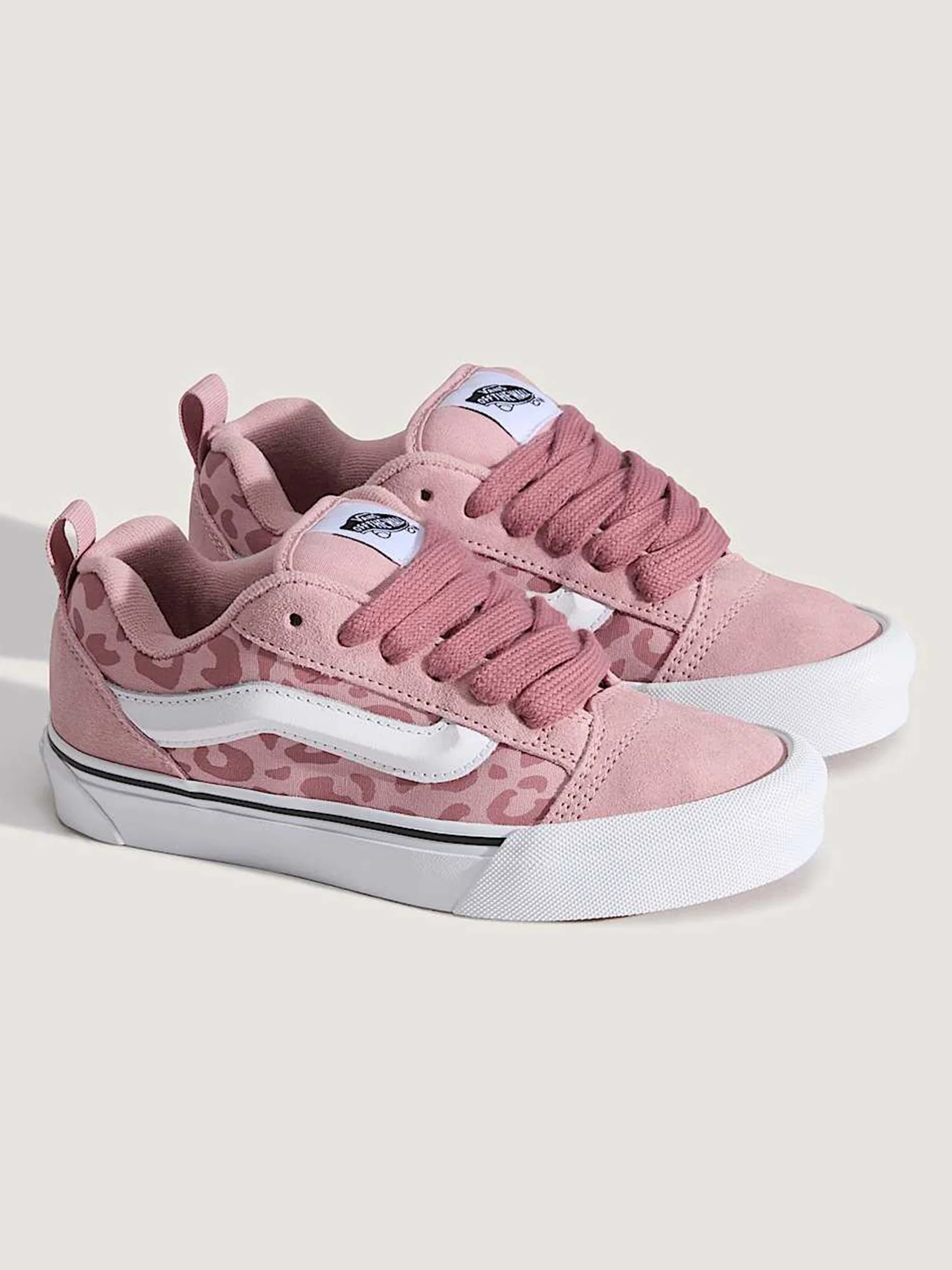 Knu Skool Leopard Misty Mauve Shoes (Youth 7-14)