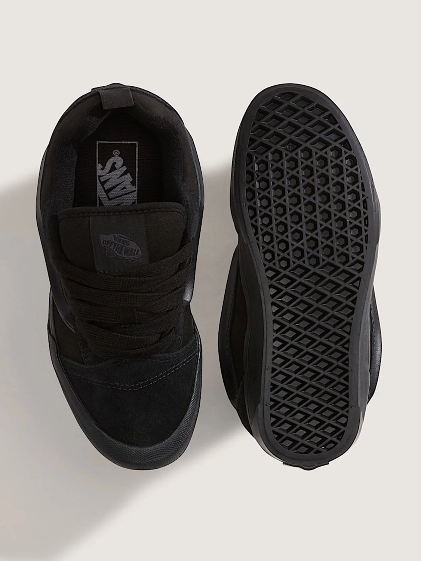 Knu Skool Suede/Canvas Triple Black Shoes  (Youth 7-14) - Image 5