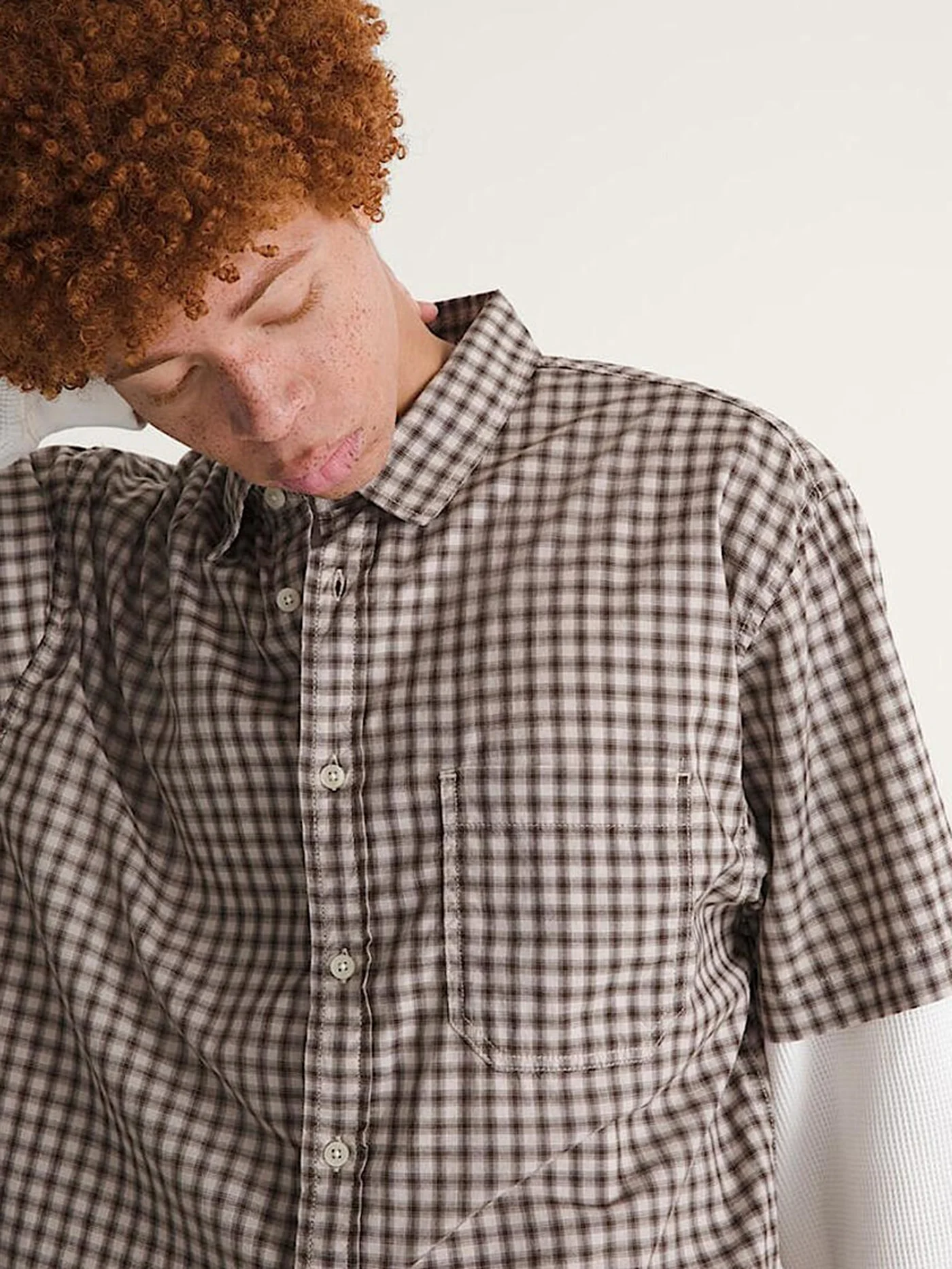Larkspur Mini Plaid Short Sleeve Buttondown Shirt - Image 9