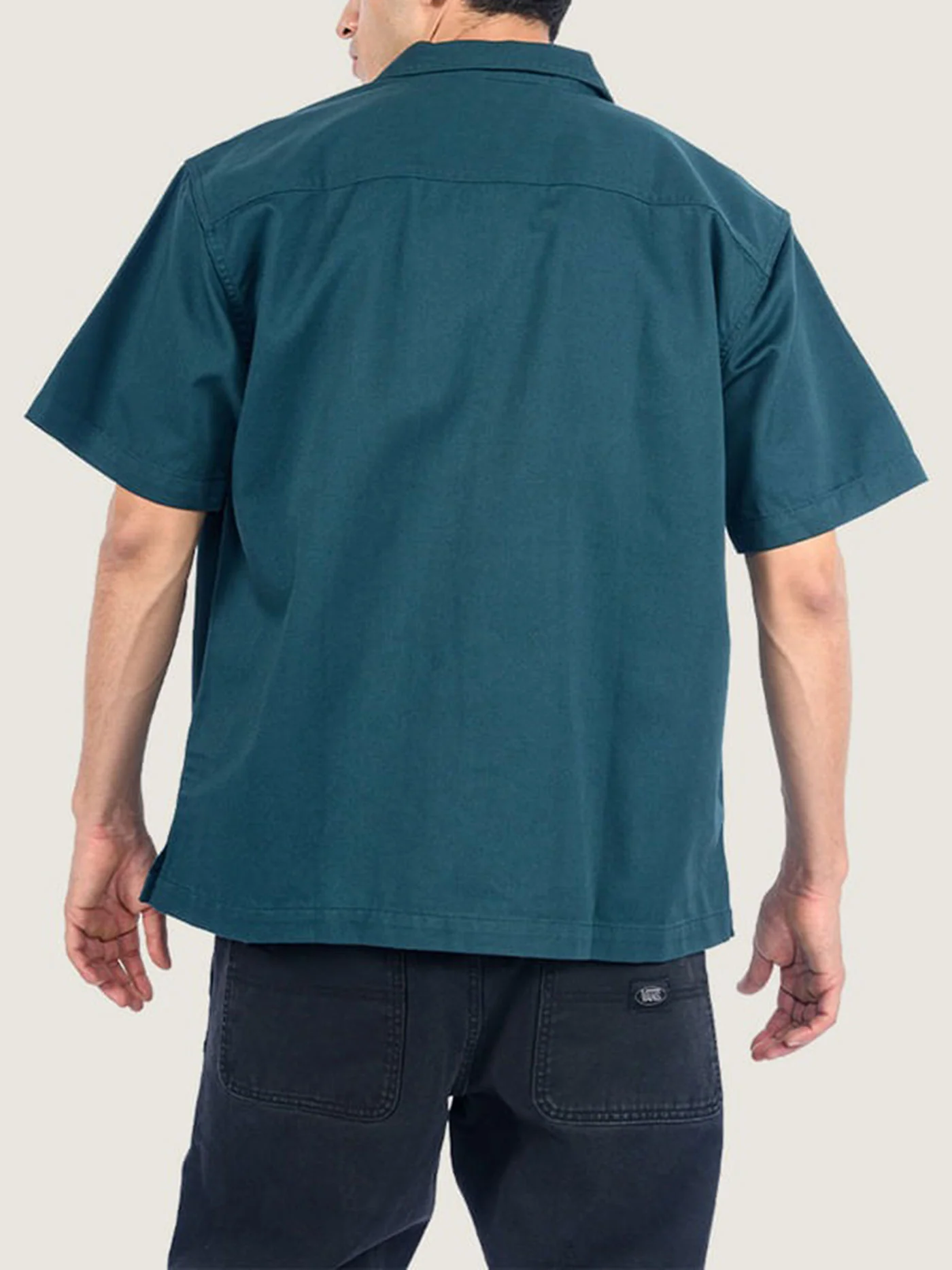 Larkspur Solid Workwear Short Sleeve Buttondown Shirt - Image 7