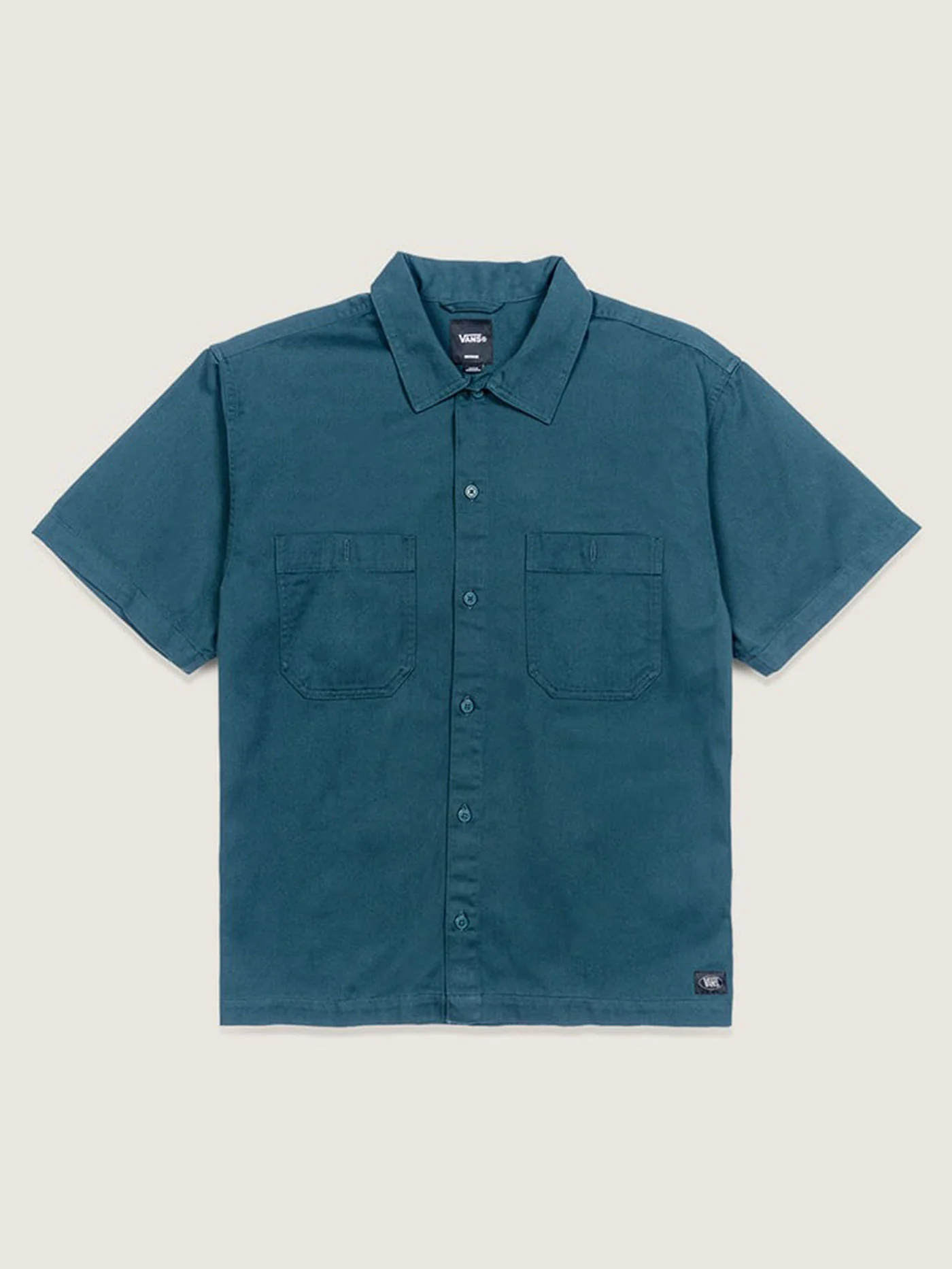 Larkspur Solid Workwear Short Sleeve Buttondown Shirt - Image 9