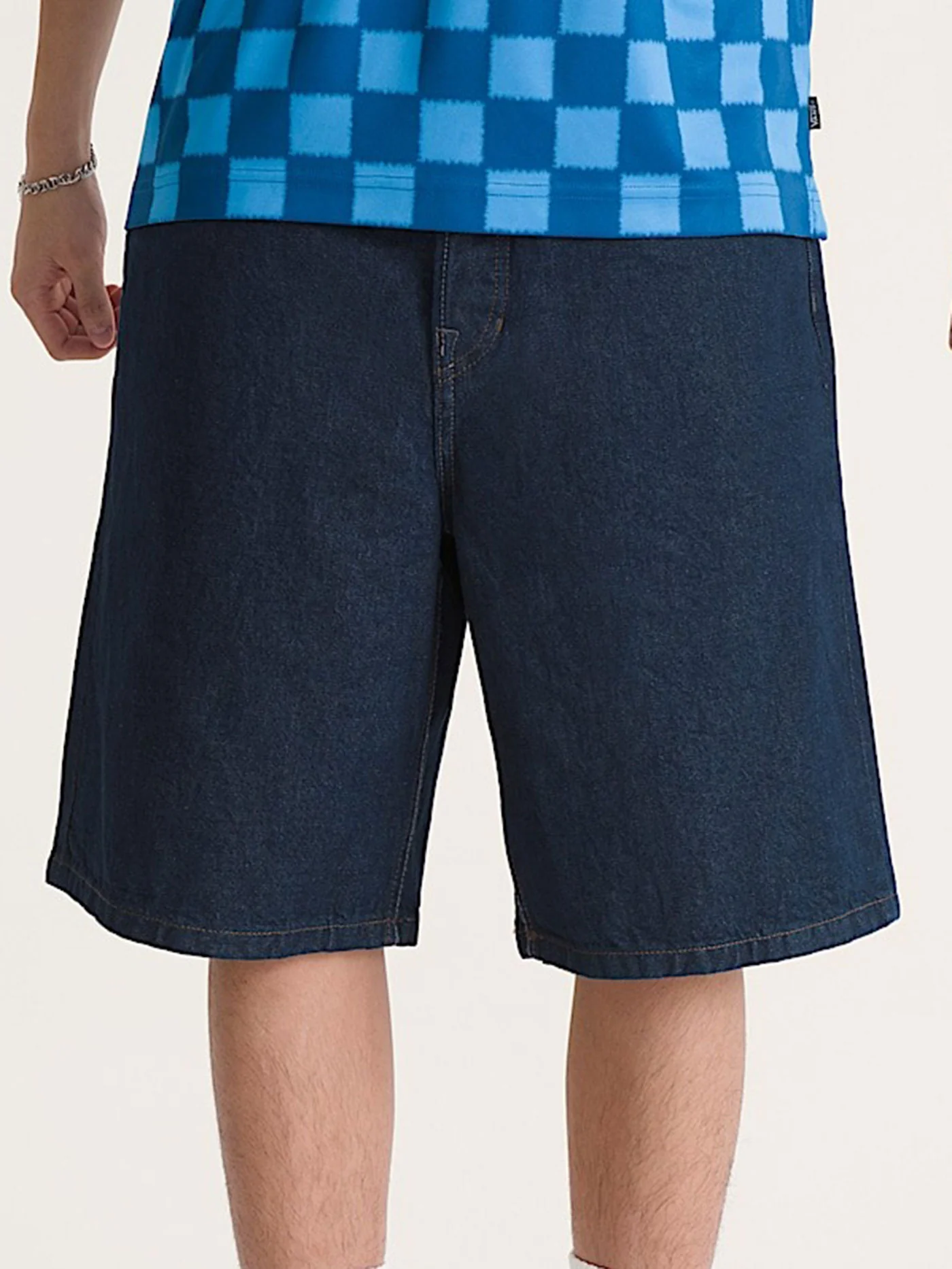 Lx Check-5 Baggy Denim Shorts