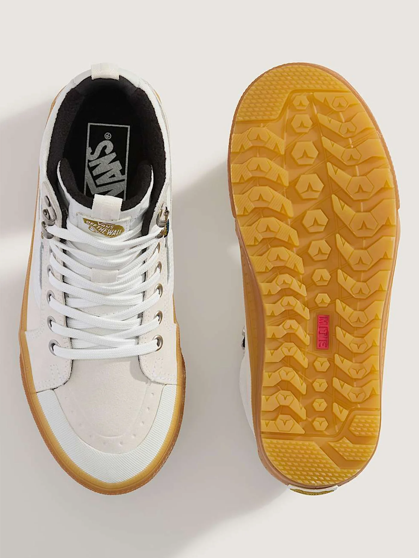 MTE Sk8-Hi Waterproof Insulated White/Gum Shoes - Image 8