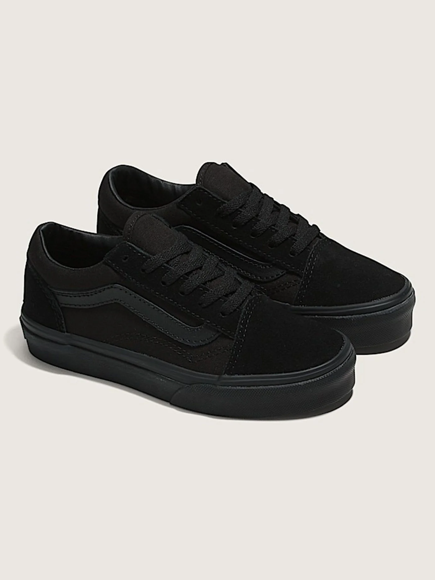 Old Skool Black/Black Shoes (Youth 7-14) - Image 2