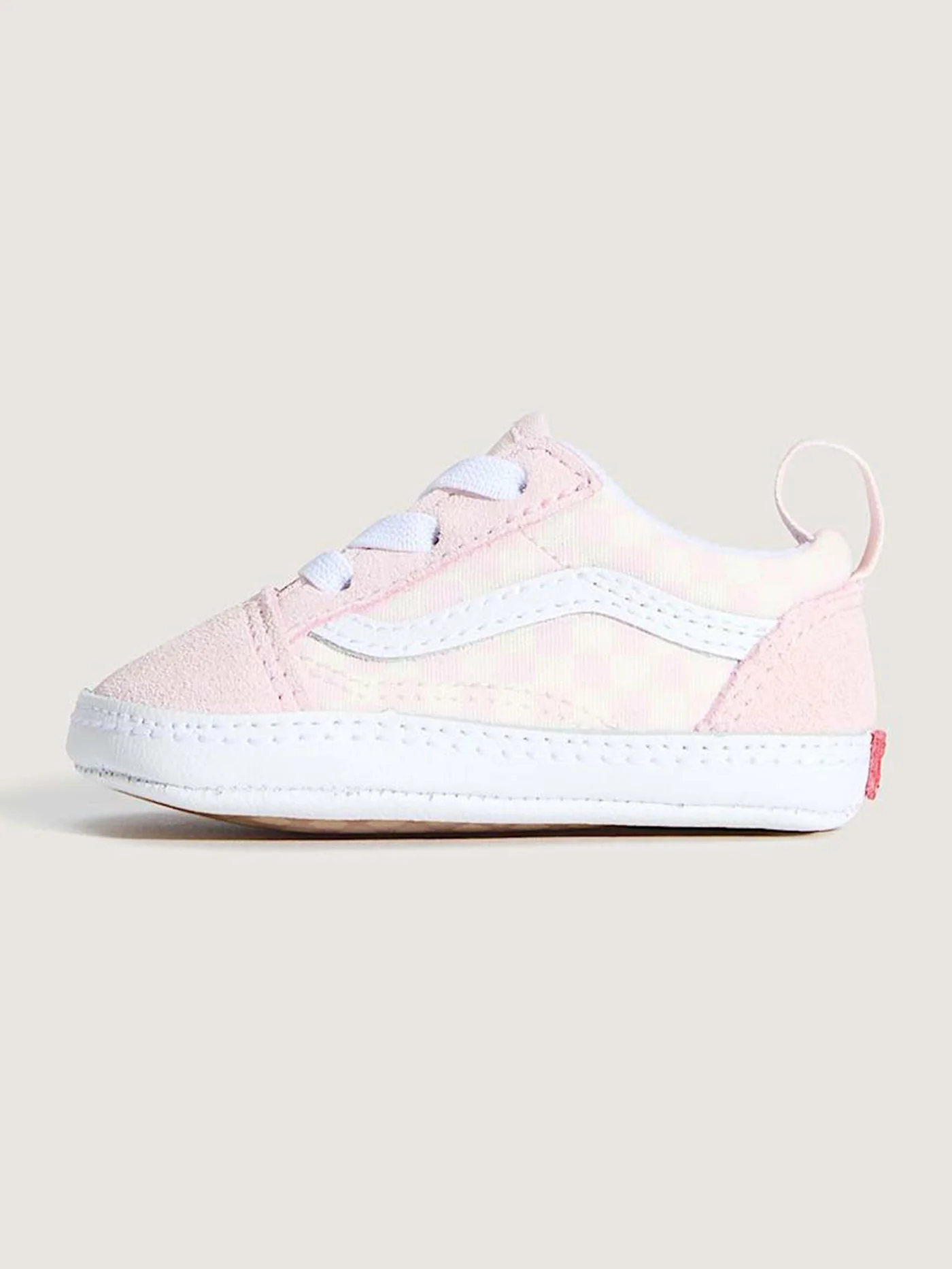 Old Skool Crib Checkerboard Pastel Pink Shoes (Infants 0-24M)