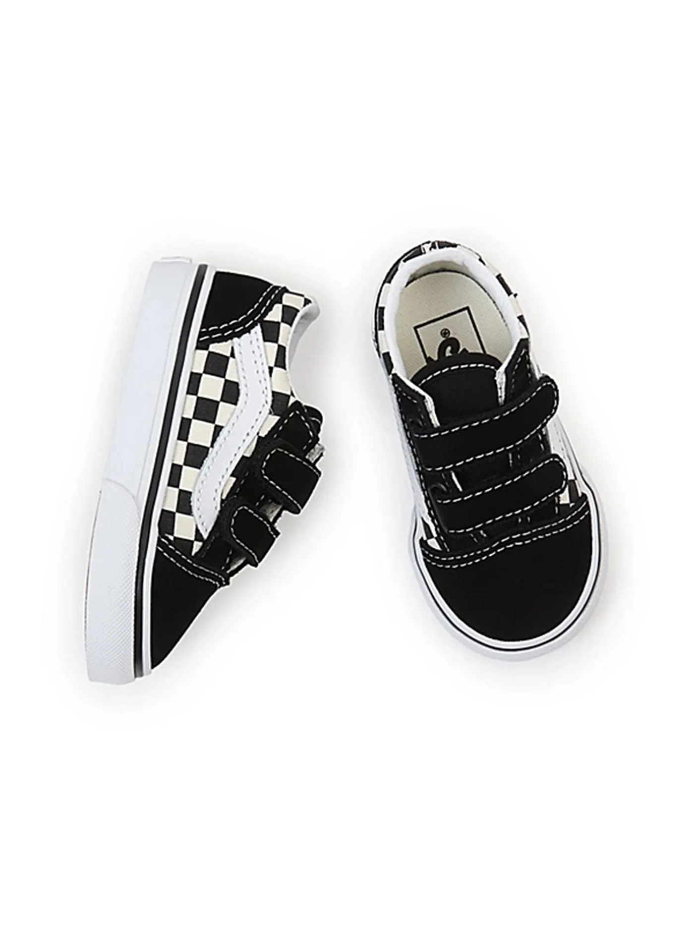 Old Skool V Black White Shoes (Kids 0-7) - Image 3