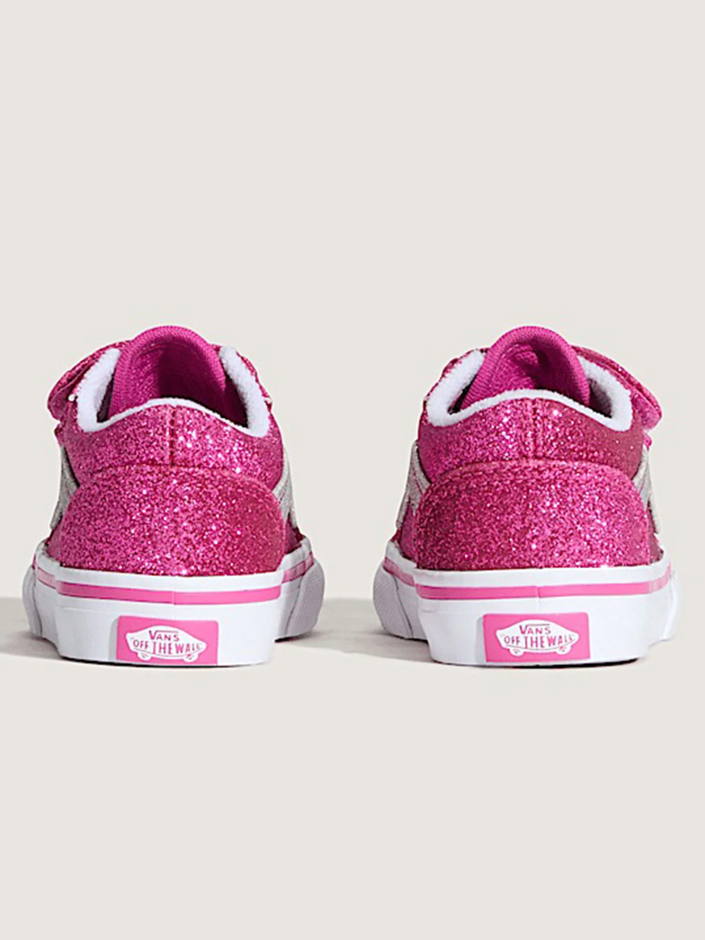 Old Skool V Glitter Raspberry Rose Shoes (Infants 0-24M) - Image 4