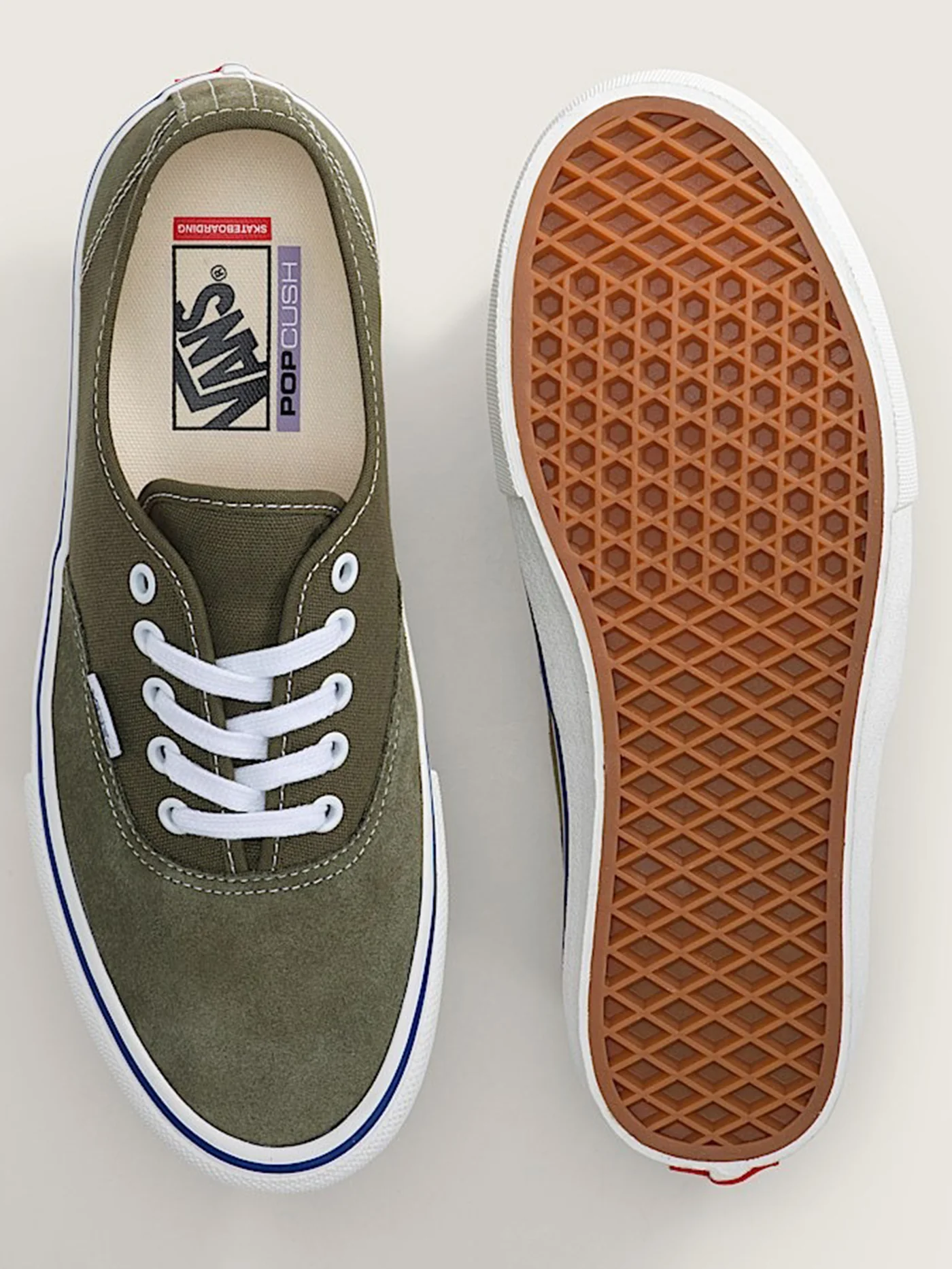 Skate Authentic Mossy Olive Green Shoes - Image 4