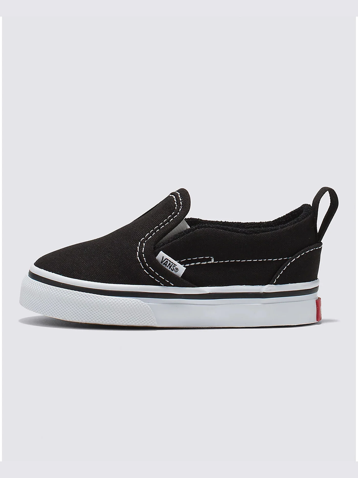 Slip-On V Canvas Black/True White Shoes (Kids 0-7)
