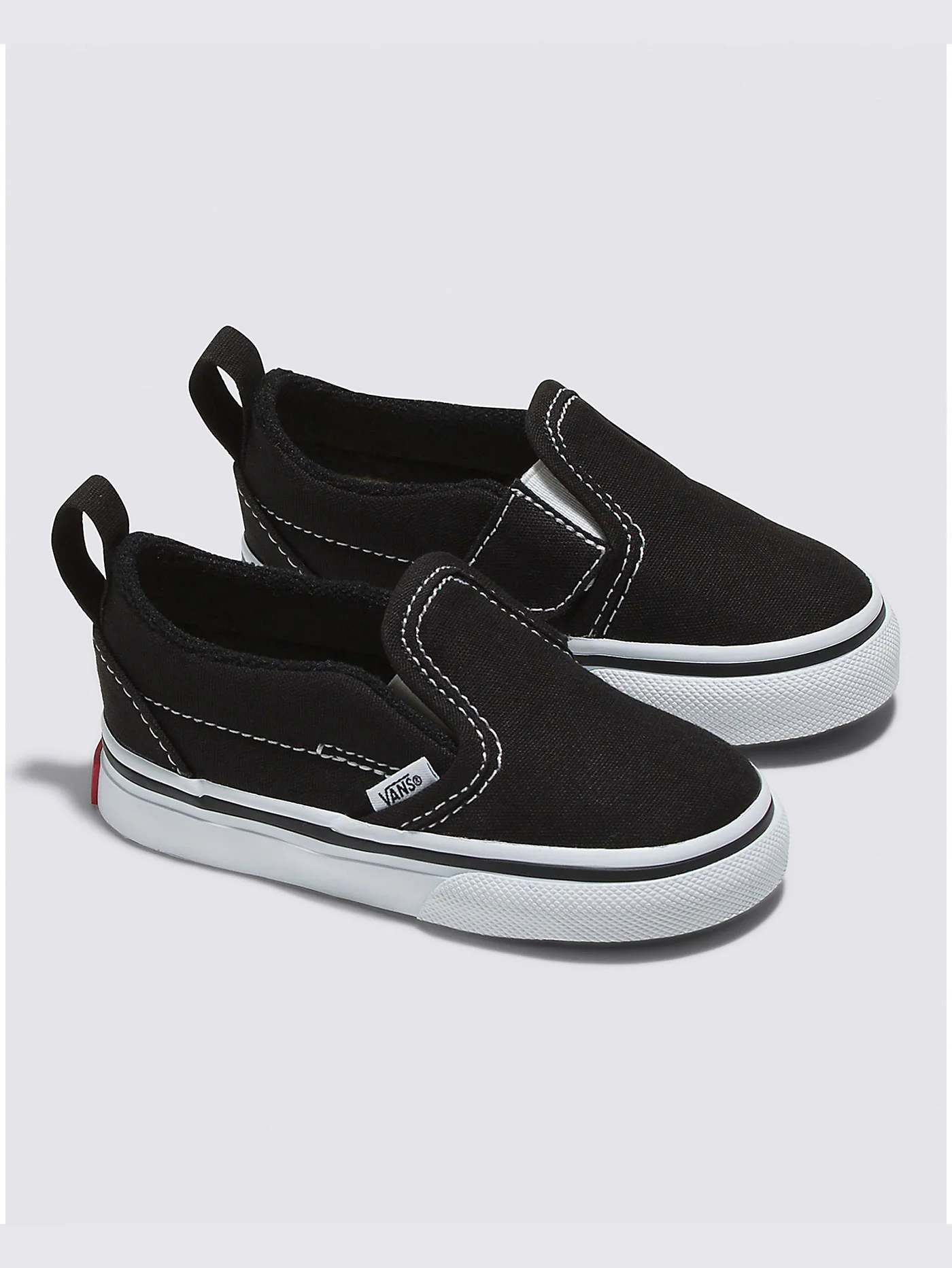 Slip-On V Canvas Black/True White Shoes (Kids 0-7) - Image 2