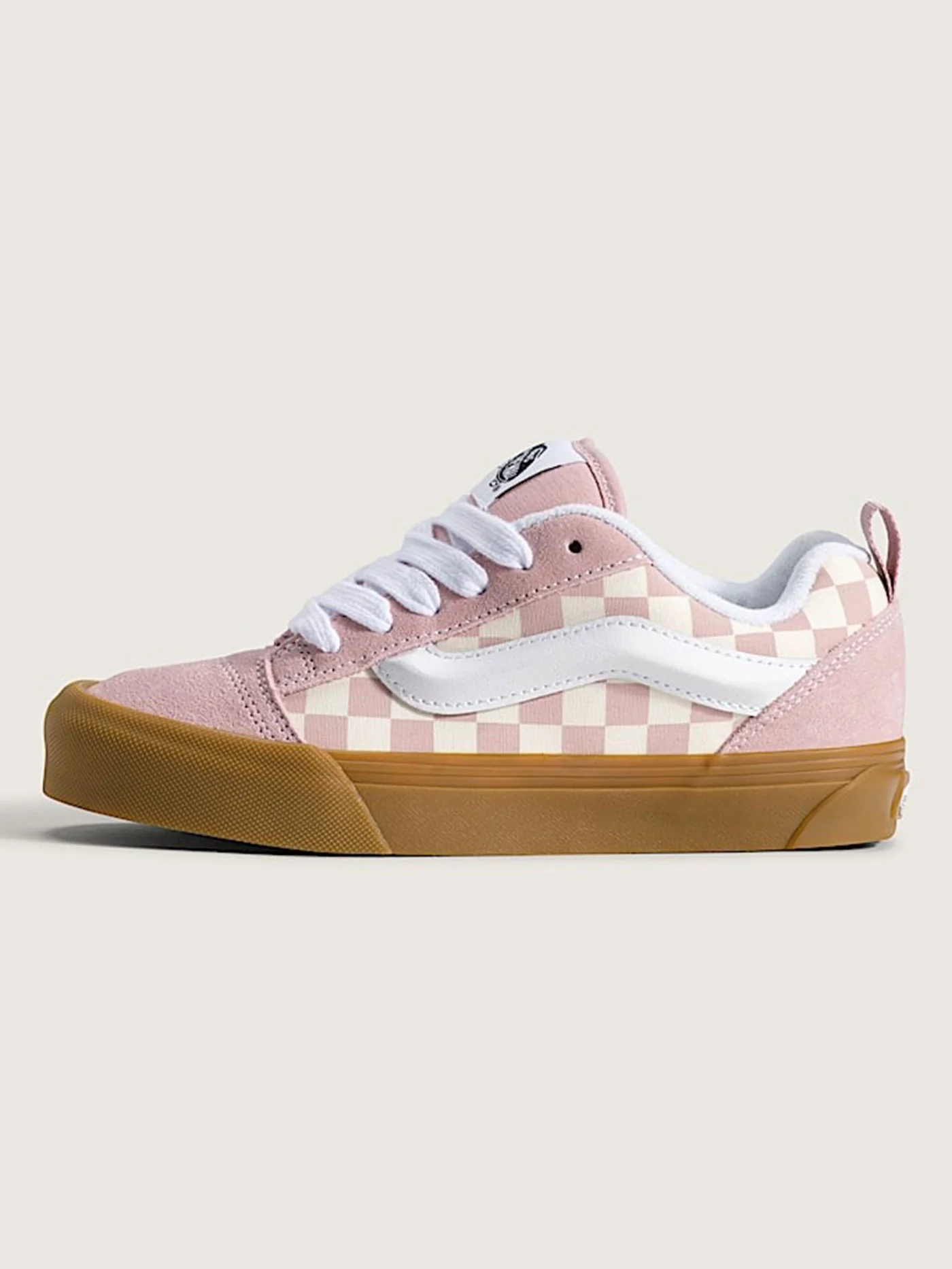 Knu Skool Gum Check Misty Mauve Shoes (Youth 7-14)