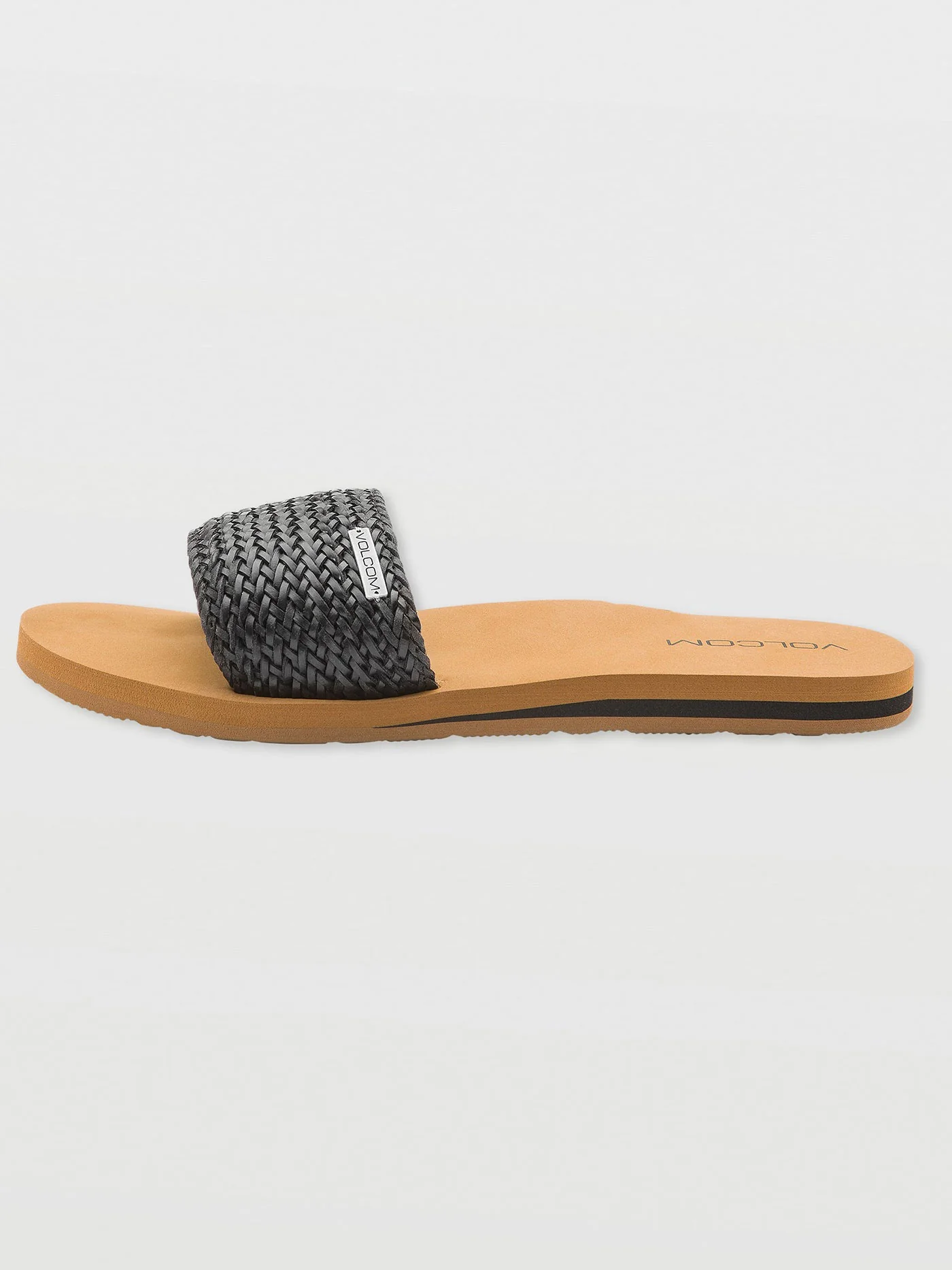Simple Slide Braid Black Sandals